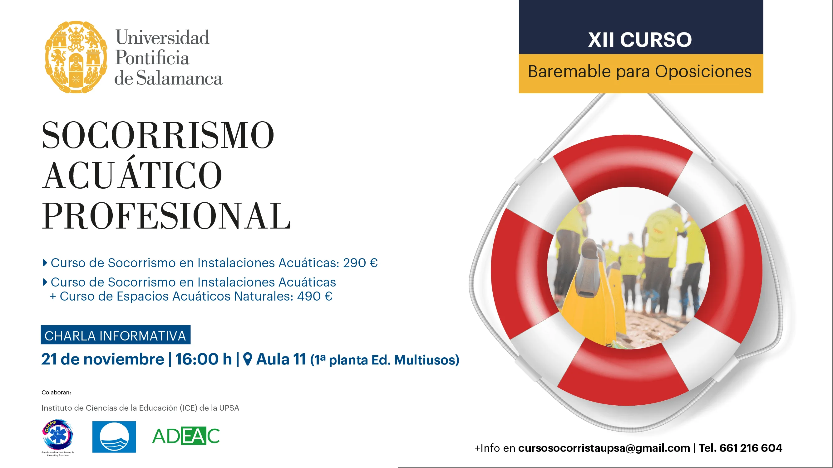 XII Curso sobre Socorrismo Acuático Profesional
