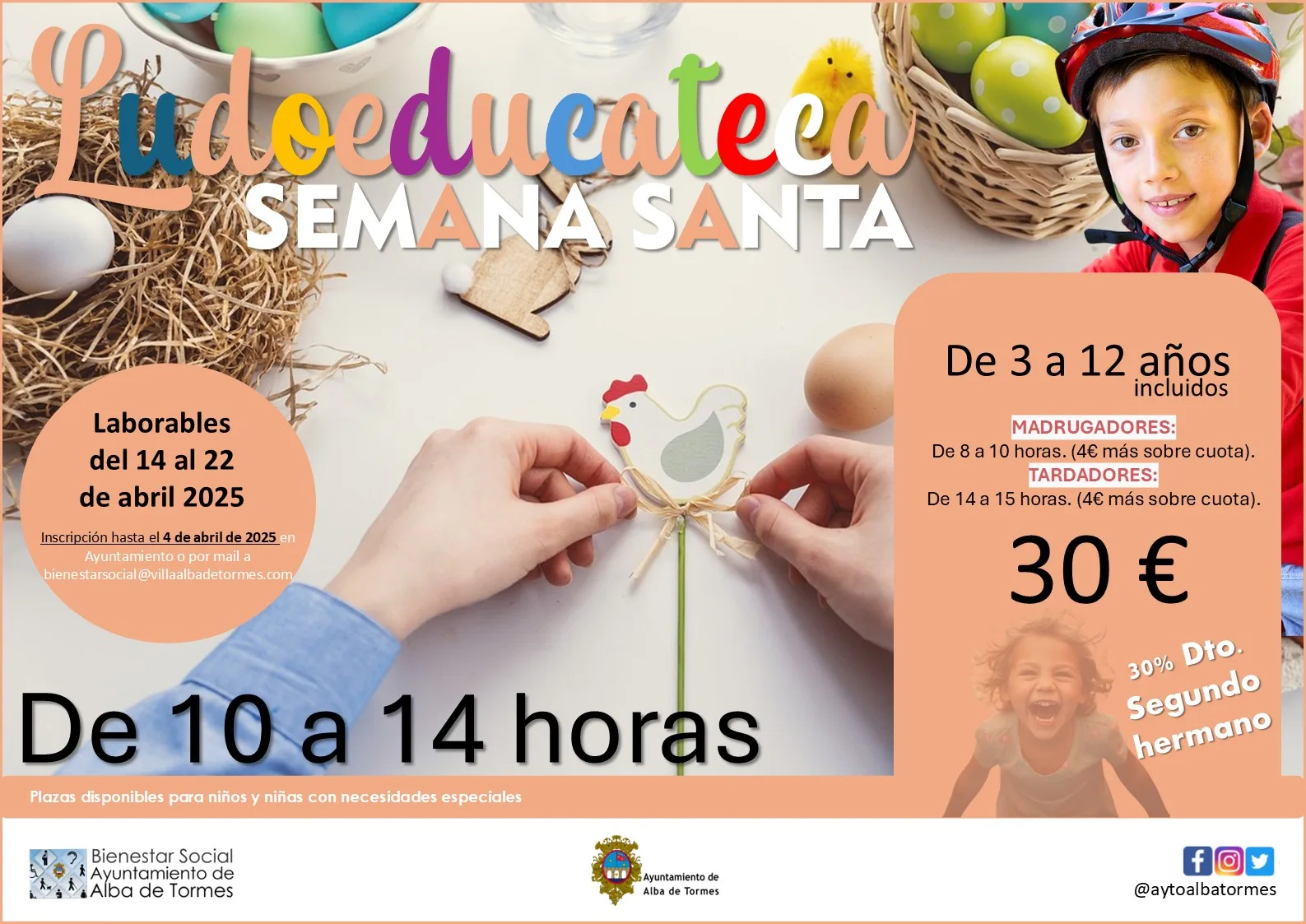Últimos días para inscribirse en la Ludoeducateca de Semana Santa en Alba de Tormes