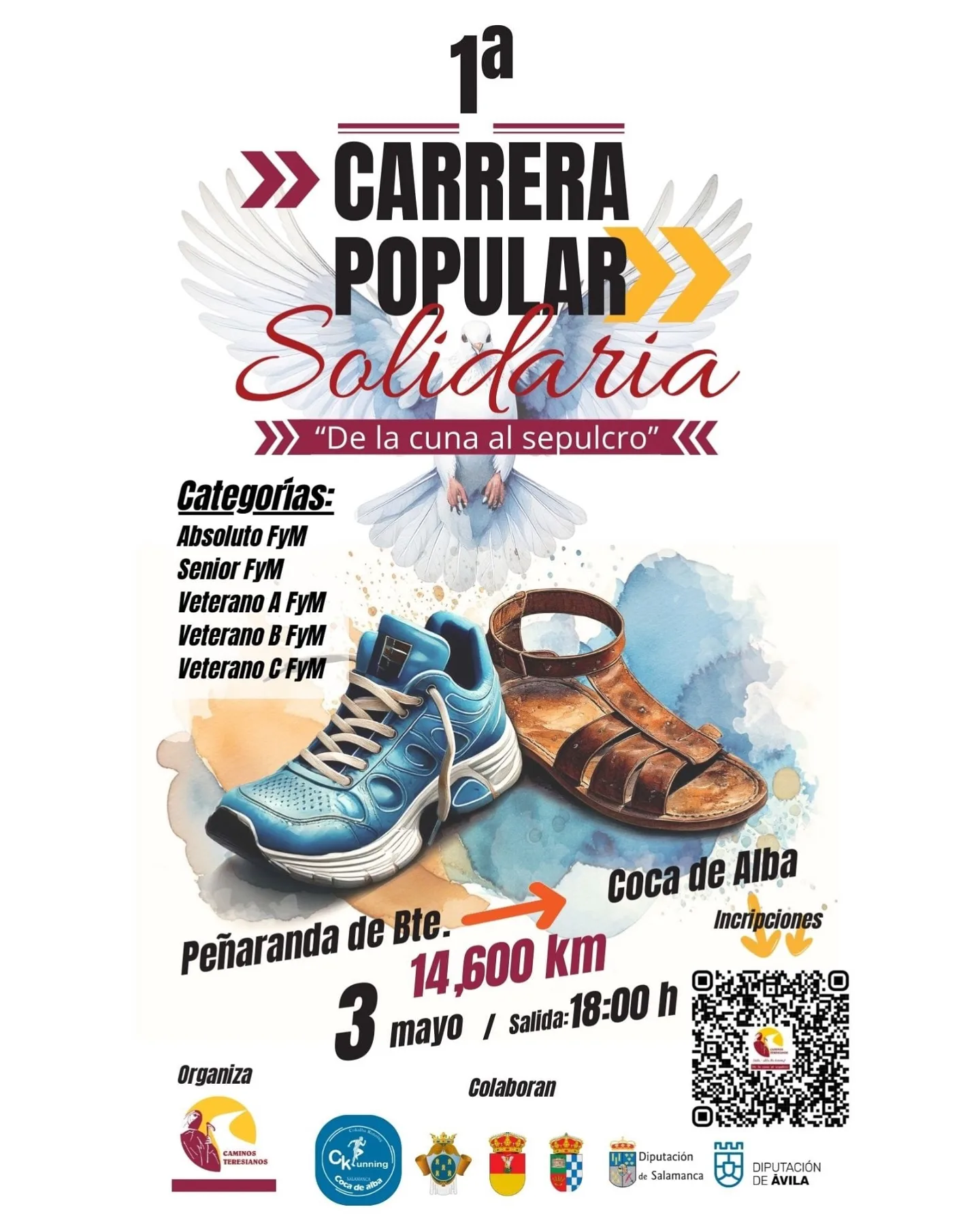 La primera carrera popular solidaria de la cuna al sepulcro se celebrará el 3 de mayo