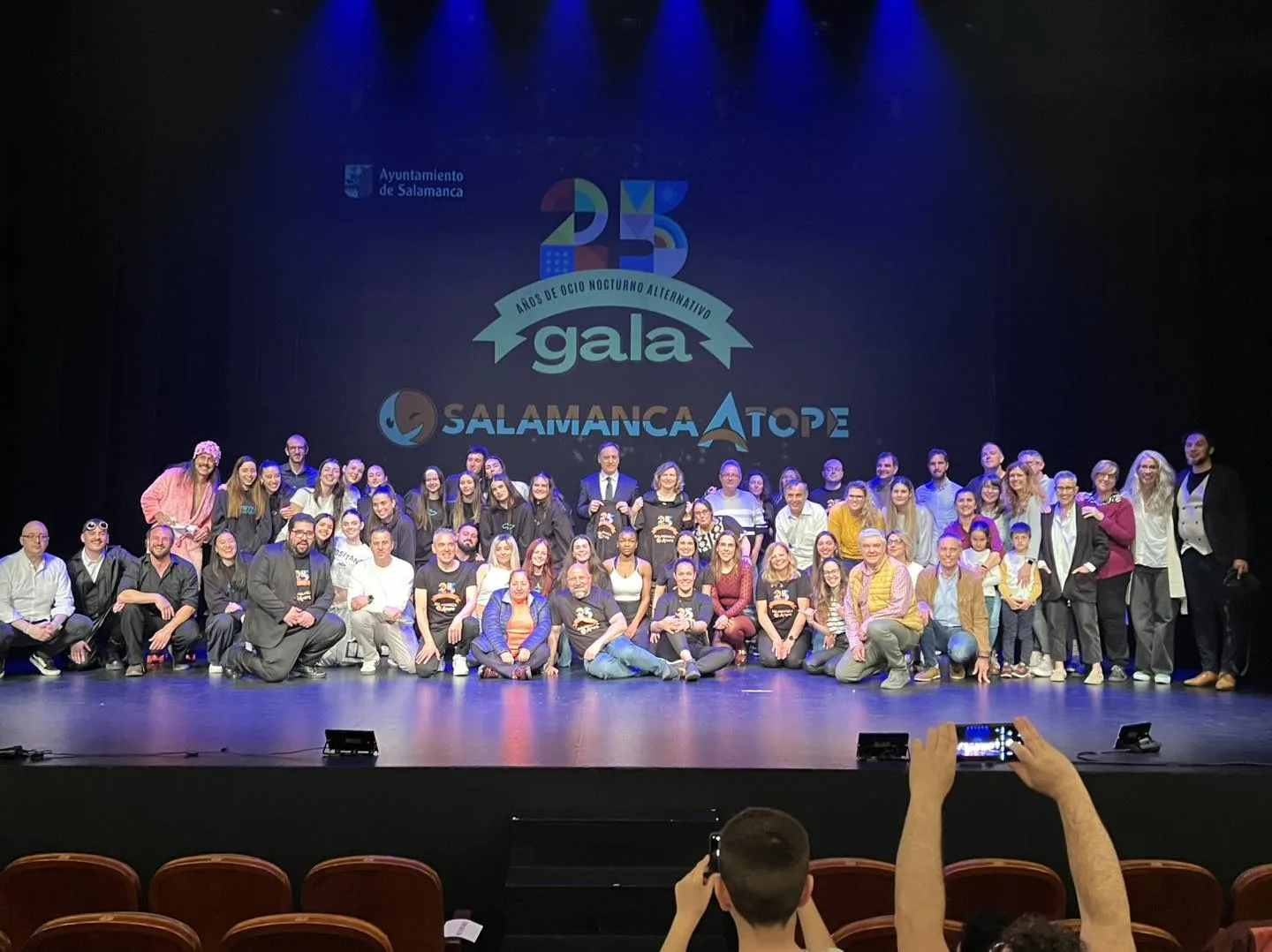 Carbayo destaca la "rotunda" apuesta municipal por la promoción del ocio nocturno alternativo en la gala del 25 aniversario de 'Salamanca a Tope'