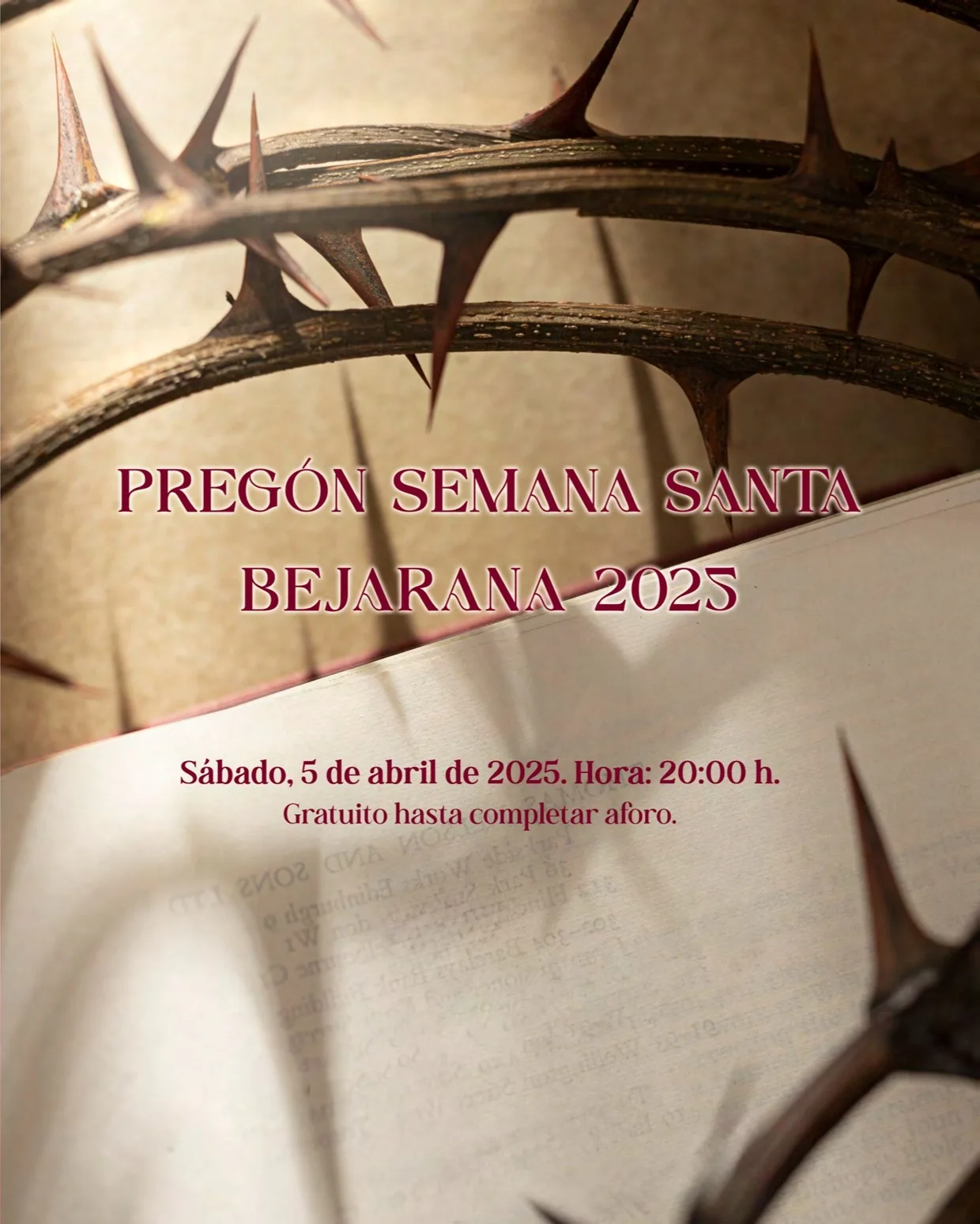 El Teatro Cervantes acogerá el Pregón de la Semana Santa de Béjar 2025
