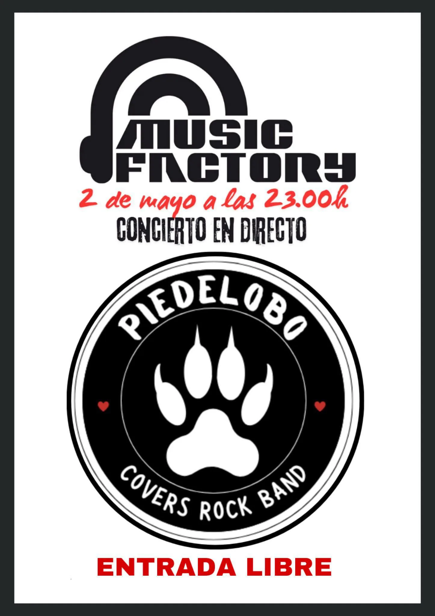 La banda de covers PiedeLobo actúa este viernes 2 de mayo en Music Factory Salamanca con entrada libre