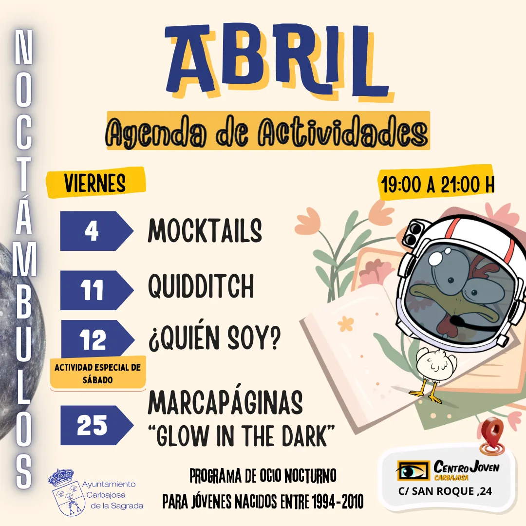 Continúan las Actividades de Ocio Nocturno para los Jóvenes de Carbajosa con el Programa ‘Noctámbulos'