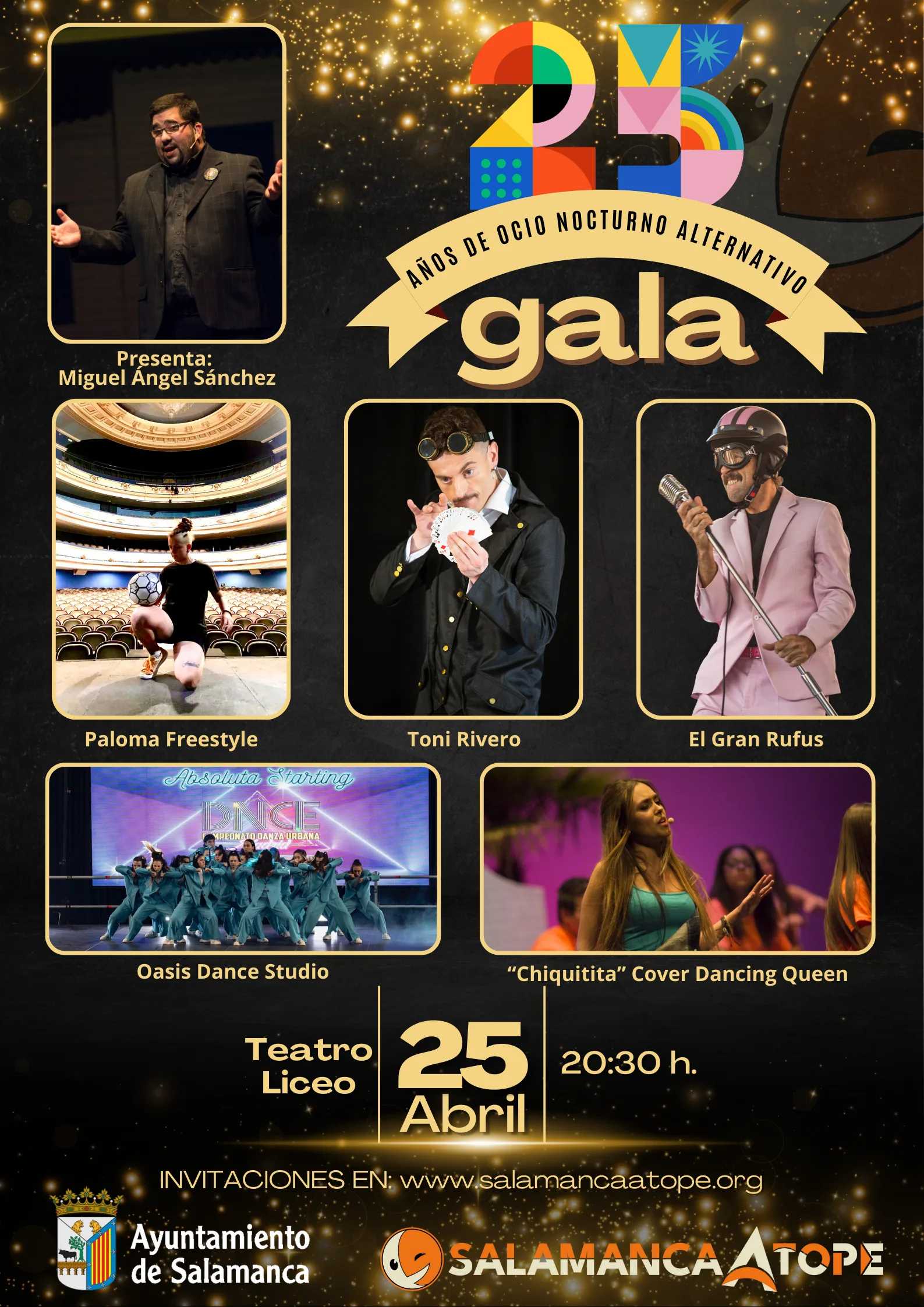 Abierto el plazo para recoger invitaciones de la gala del 25º aniversario de ‘Salamanca a Tope’ en el Liceo