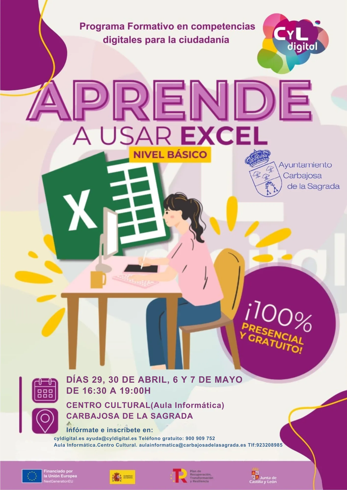 El Aula de Informática de Carbajosa lanza nuevos cursos gratuitos para todas las edades