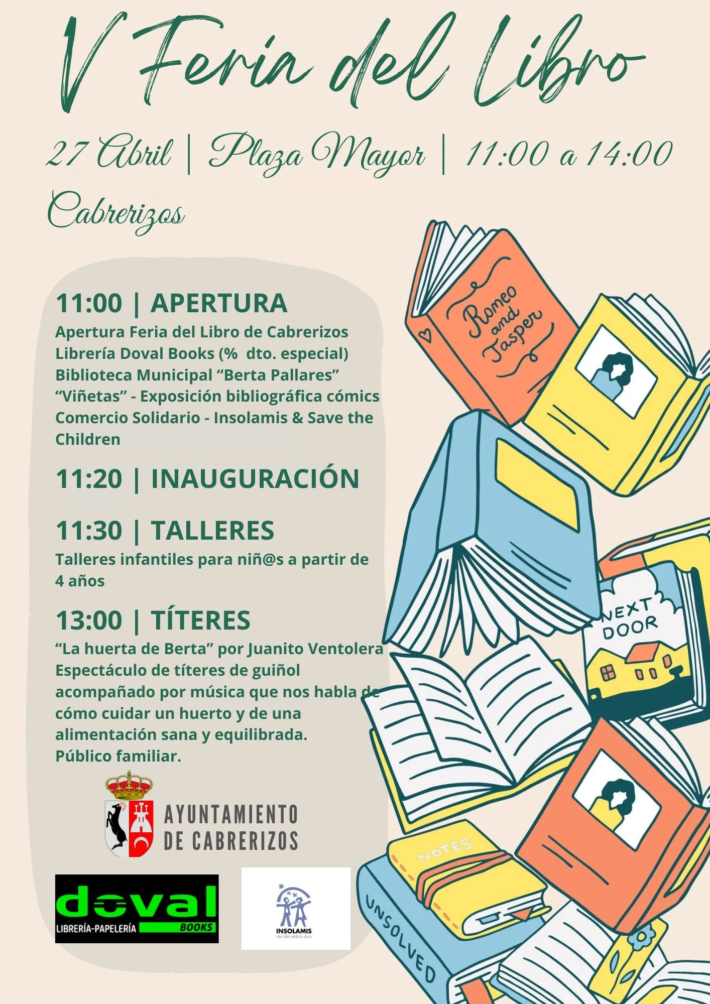 Cabrerizos celebra la V Feria del Libro con actividades para toda la familia
