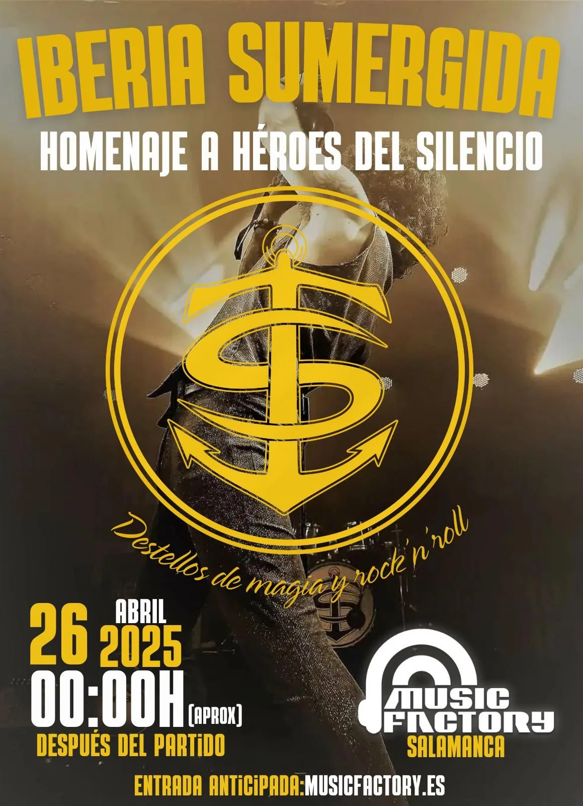 Tributo a Héroes del Silencio en Music Factory Salamanca: el 26 de abril a las 00:00h, justo después del partido de fútbol