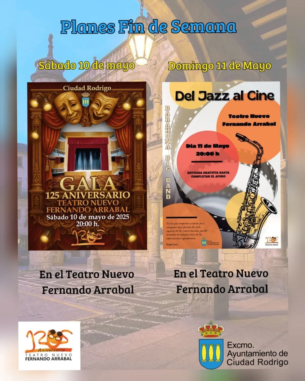 Ciudad Rodrigo celebra el 125 aniversario del Teatro Nuevo "Fernando Arrabal" con una gala especial y un concierto de la Barahona Big Band