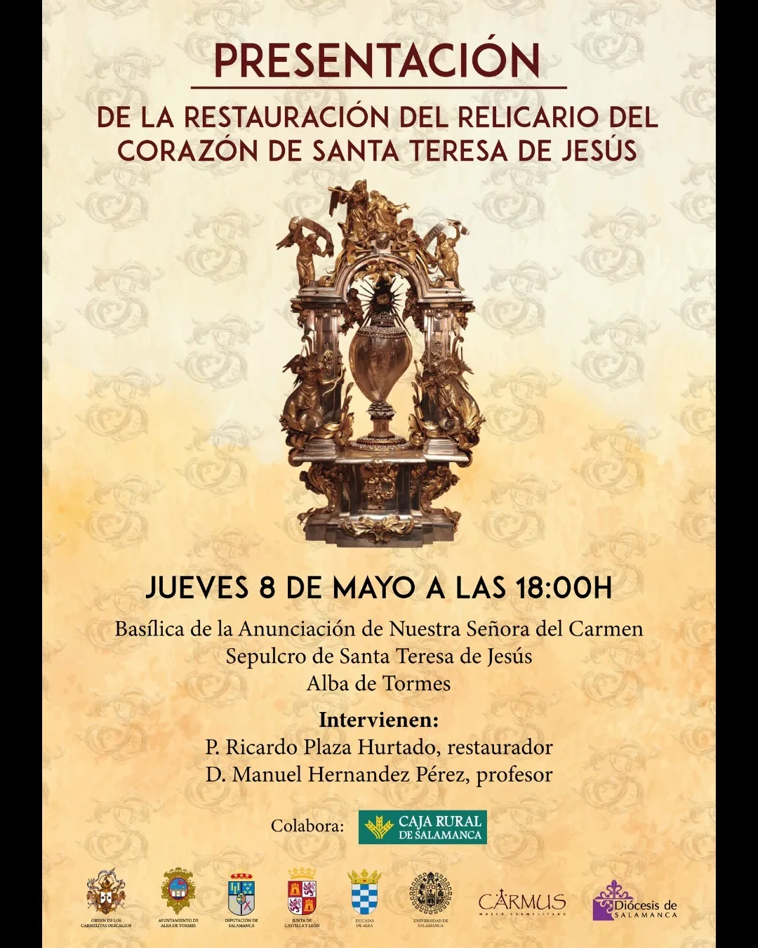 El Ayuntamiento de Alba de Tormes presenta la restauración del relicario del corazón de Santa Teresa de Jesús