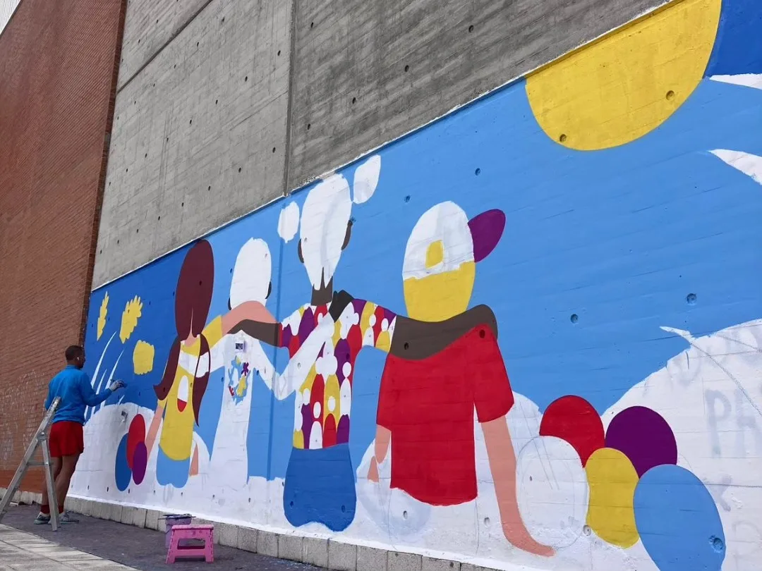 Nuevo mural por la inclusión en el Pabellón Miguel Ángel Jiménez Barcala