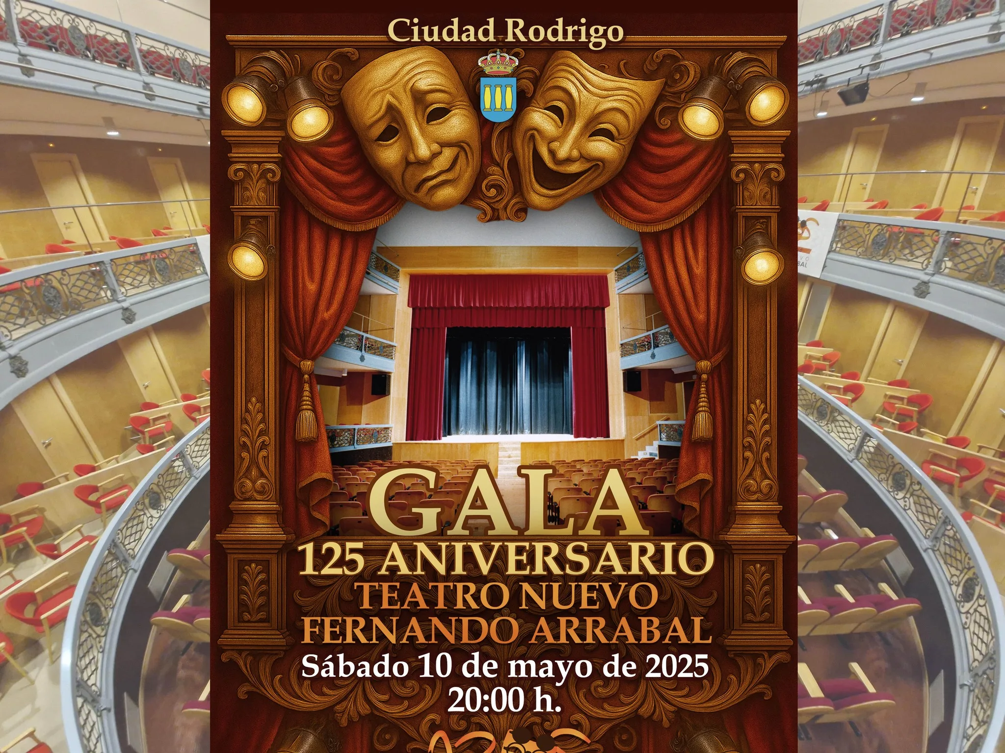 Ciudad Rodrigo celebrará la Gala del 125 aniversario del Teatro Nuevo “Fernando Arrabal” este sábado 10 de mayo