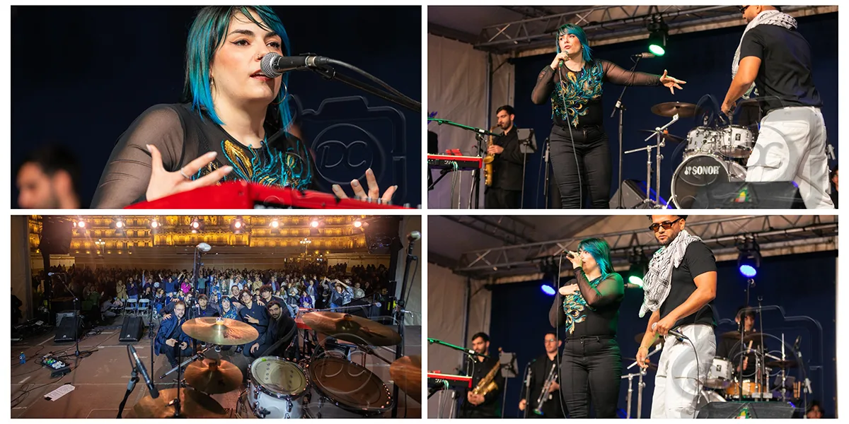 [FOTOS] 'No Cantes Victoria' celebra en Salamanca 15 años de soul y funk con un concierto vibrante en la Plaza Mayor