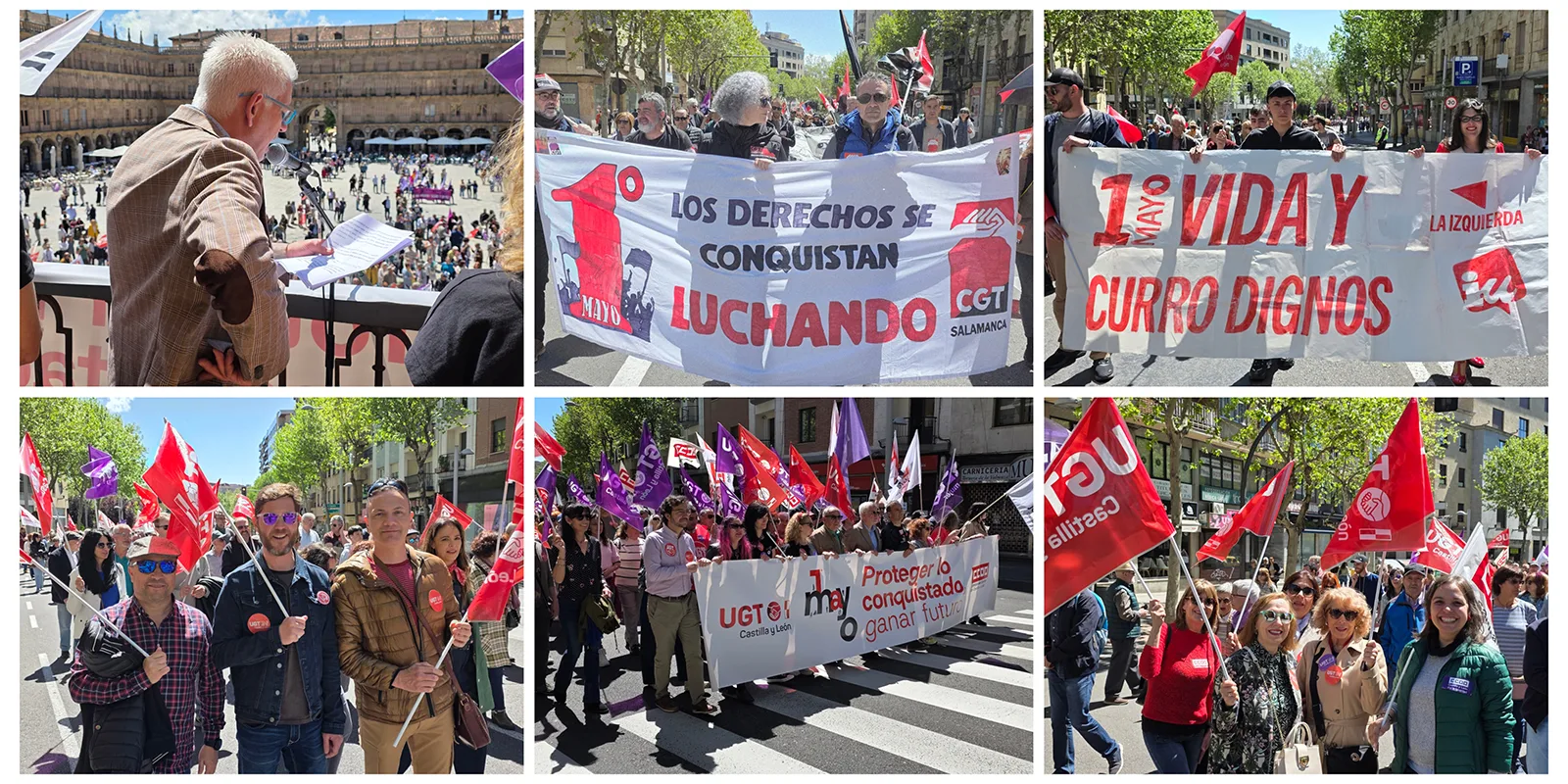 [FOTOS] Primero de Mayo en Salamanca: "Proteger lo conquistado, ganar futuro"