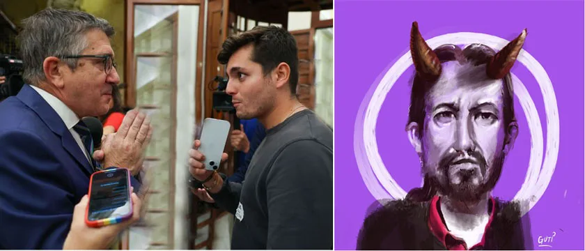 Patxi López, Vito Quiles y Pablo Iglesias