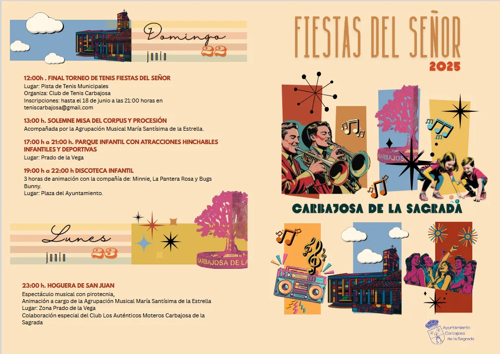 Carbajosa de la Sagrada presenta un completo programa para las Fiestas del Señor 2025