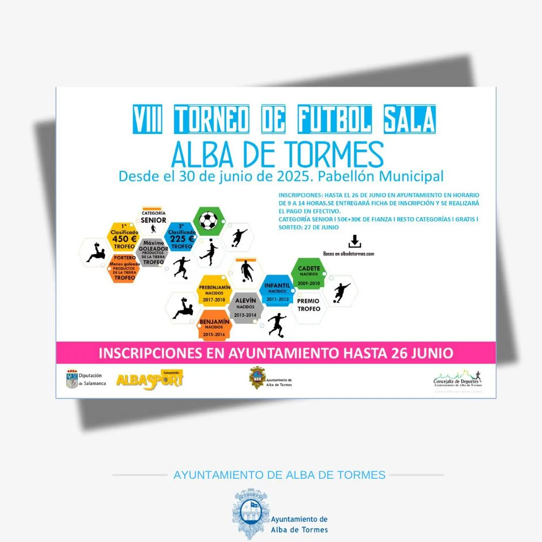 Abiertas las inscripciones para las competiciones deportivas de Alba de Tormes