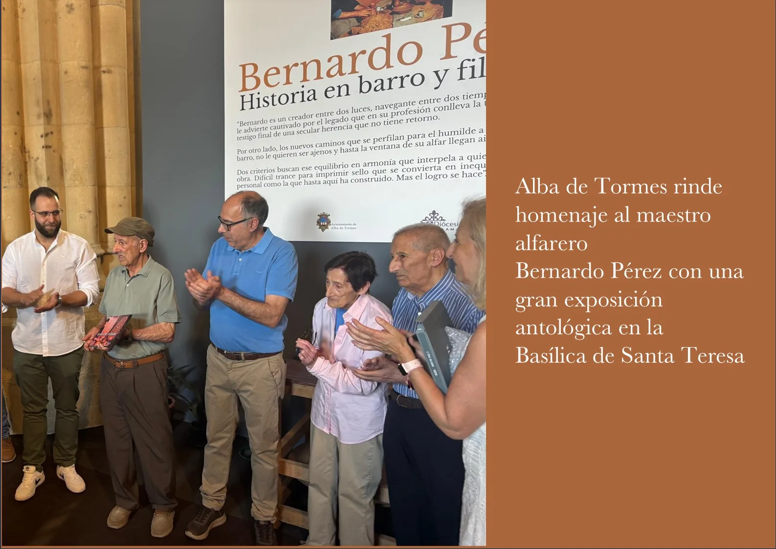 Alba de Tormes rinde homenaje al maestro alfarero Bernardo Pérez Correas con una emotiva exposición