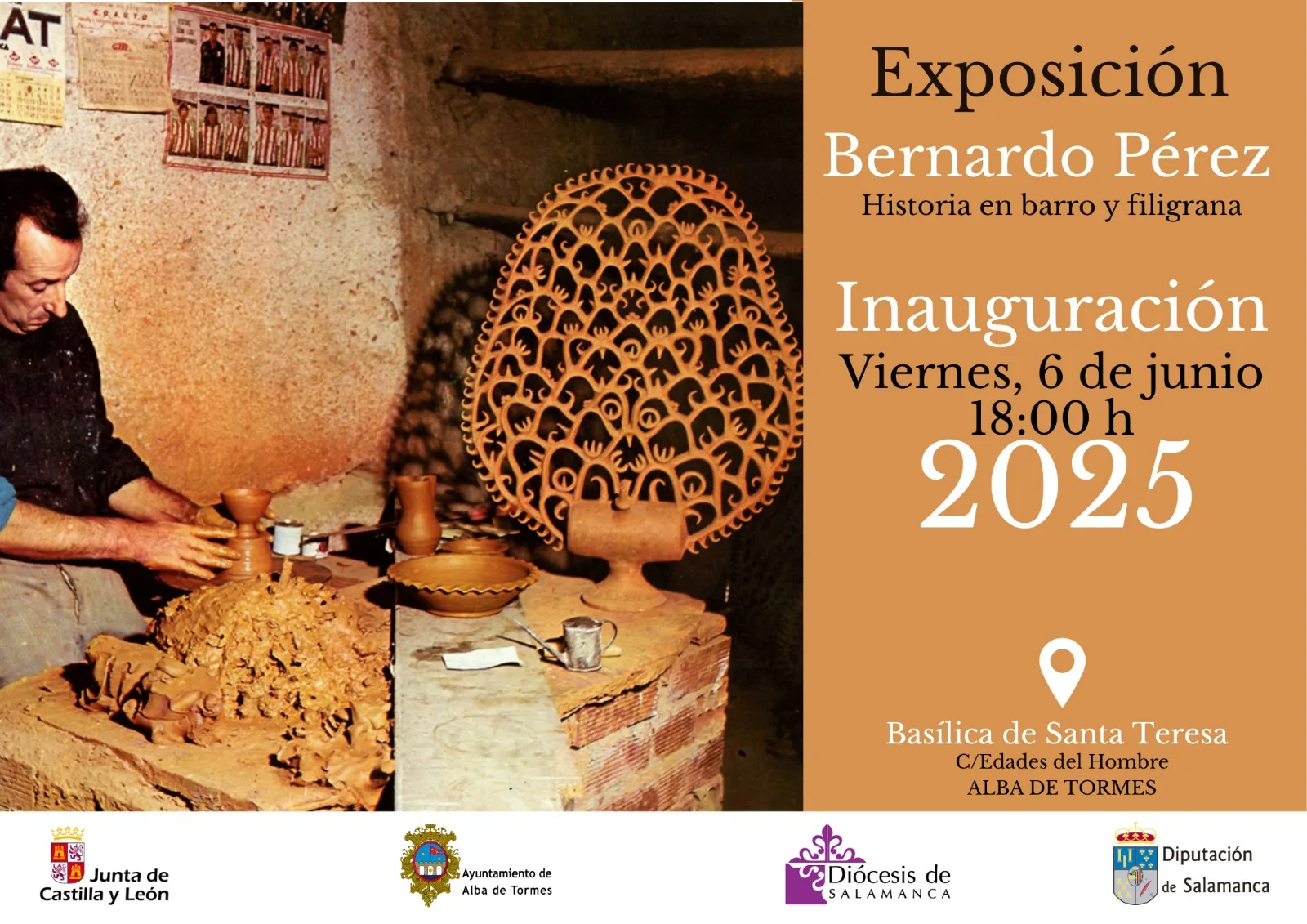 Alba de Tormes inaugura la exposición "Bernardo Pérez: Historia en barro y filigrana"