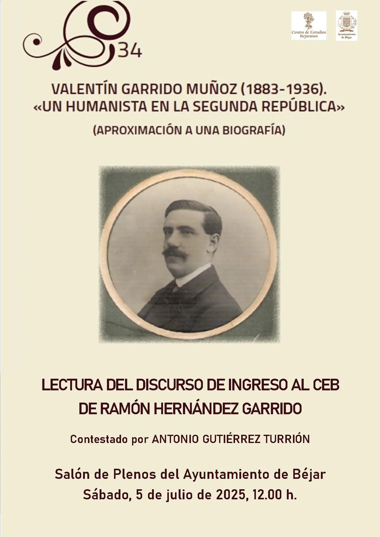 Lectura del discurso de ingreso al CEB de Ramón Hernández Garrido