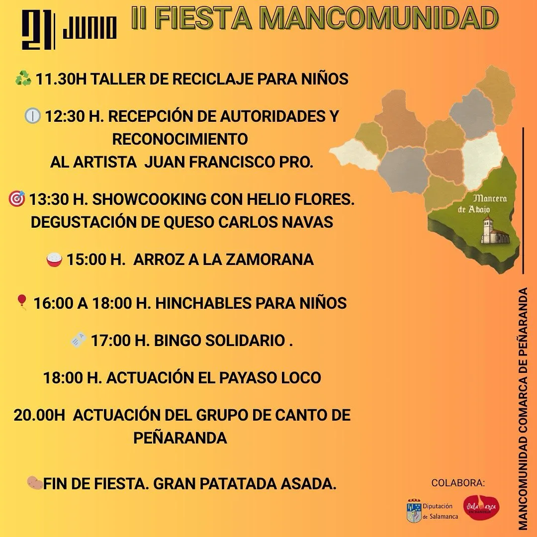 La II Fiesta de la Mancomunidad Comarca de Peñaranda se celebra este sábado en Mancera de Abajo