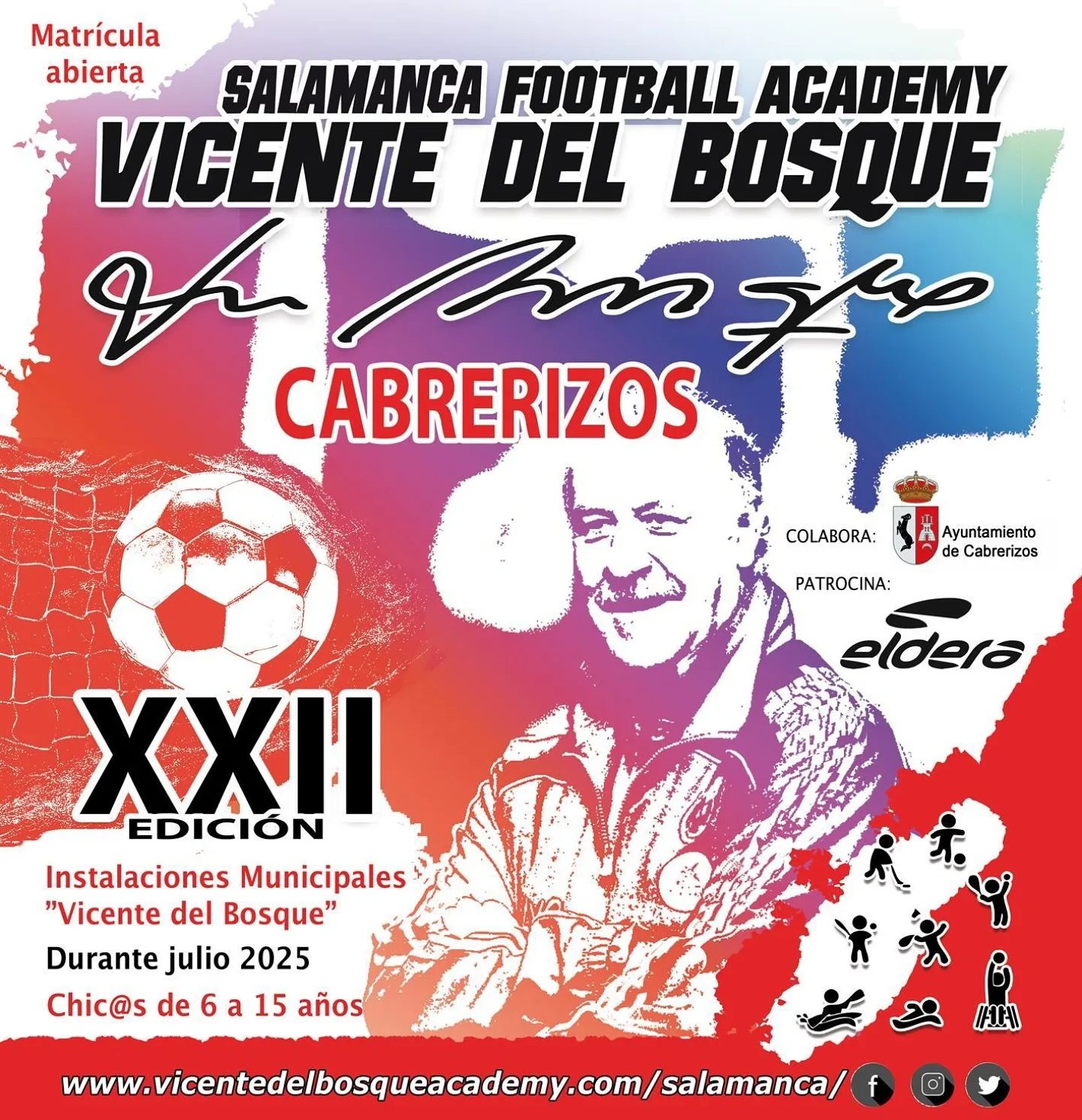 Vicente del Bosque presenta en Cabrerizos el campus deportivo que lleva su nombre, con sede compartida junto a Carbajosa