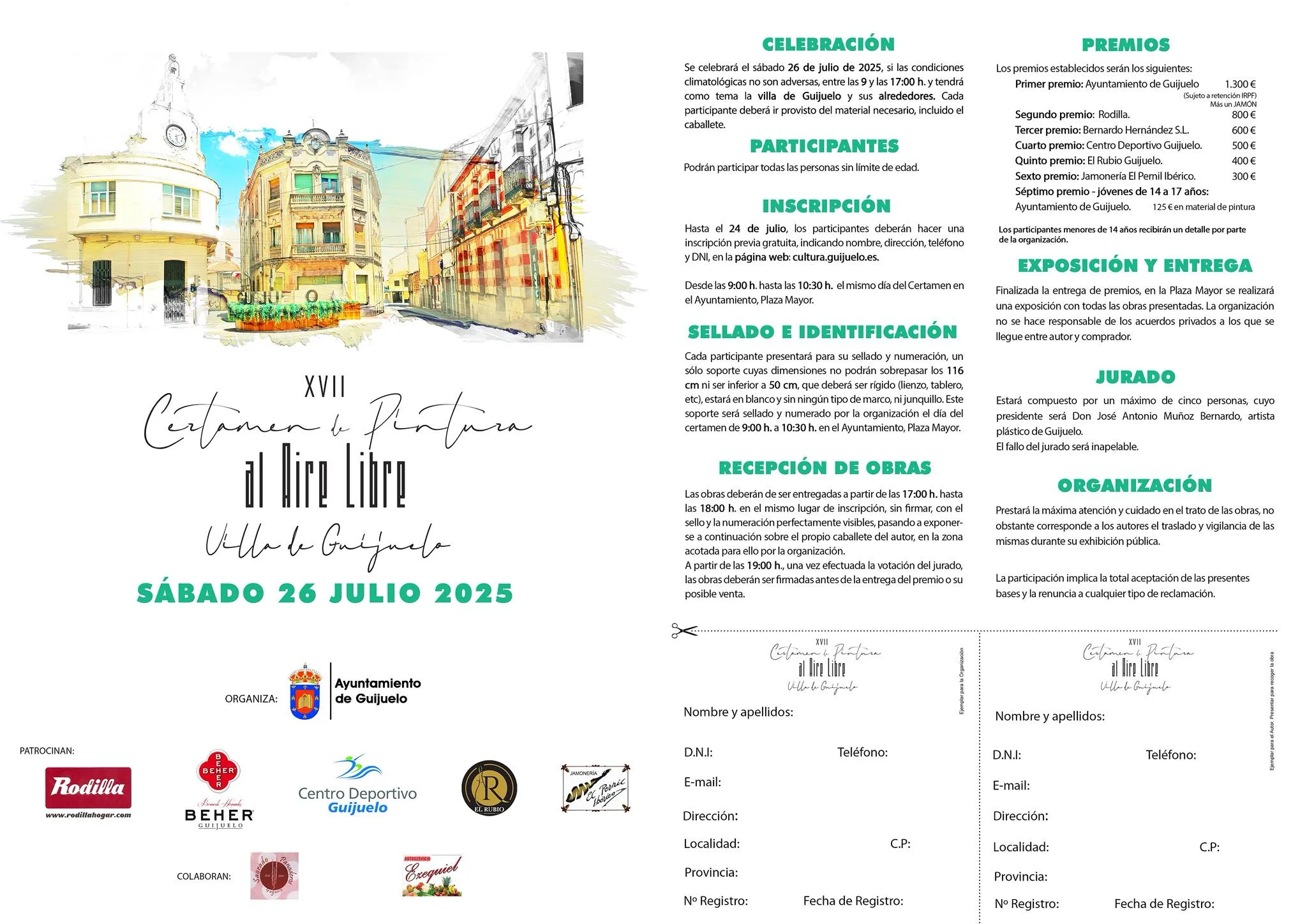 Abiertas las inscripciones para el XVII certamen de pintura al aire libre ‘Villa de Guijuelo’