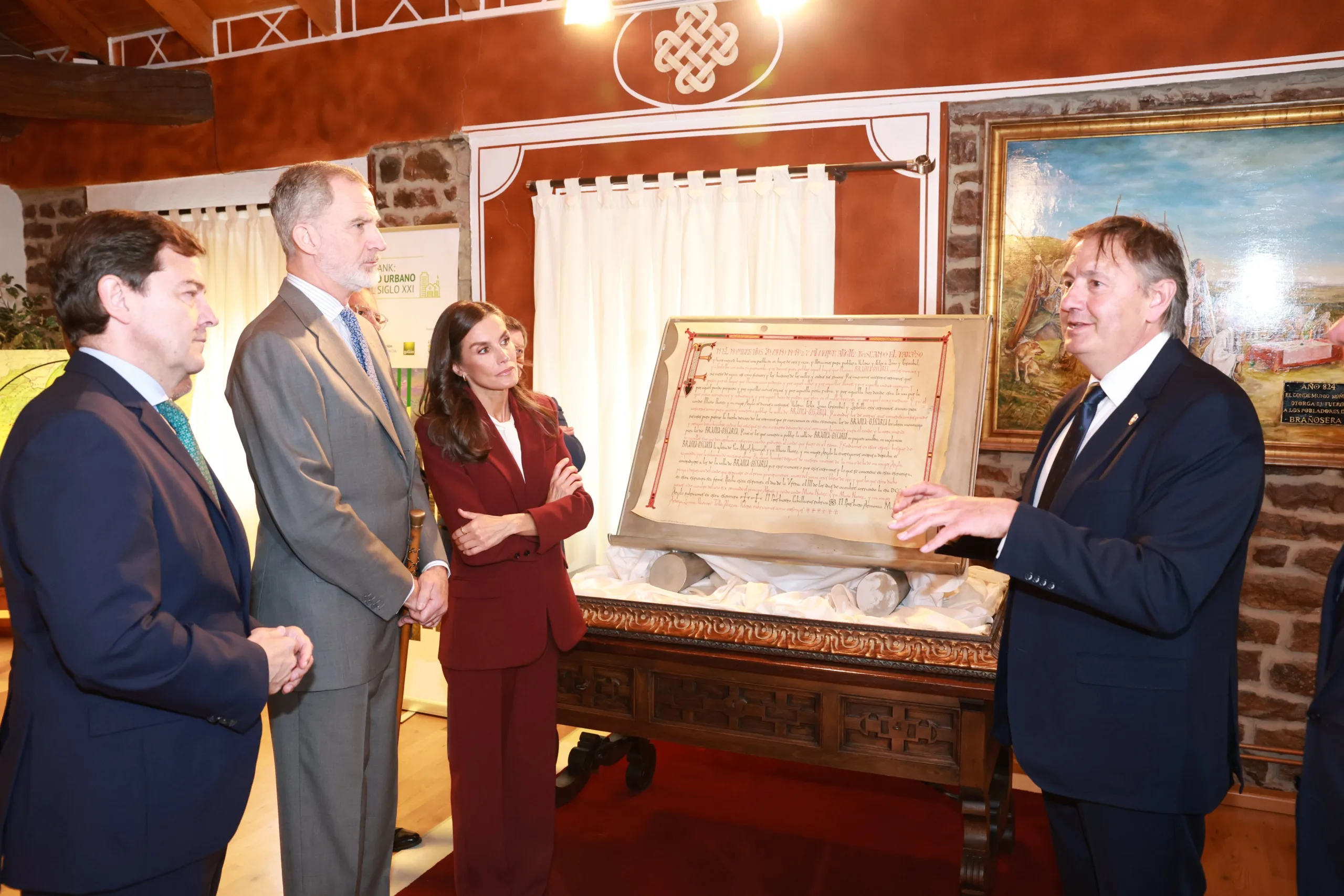 Visita de la Casa Real para conmemorar el MCC Aniversario del Fuero de 'Brania Ossaria'