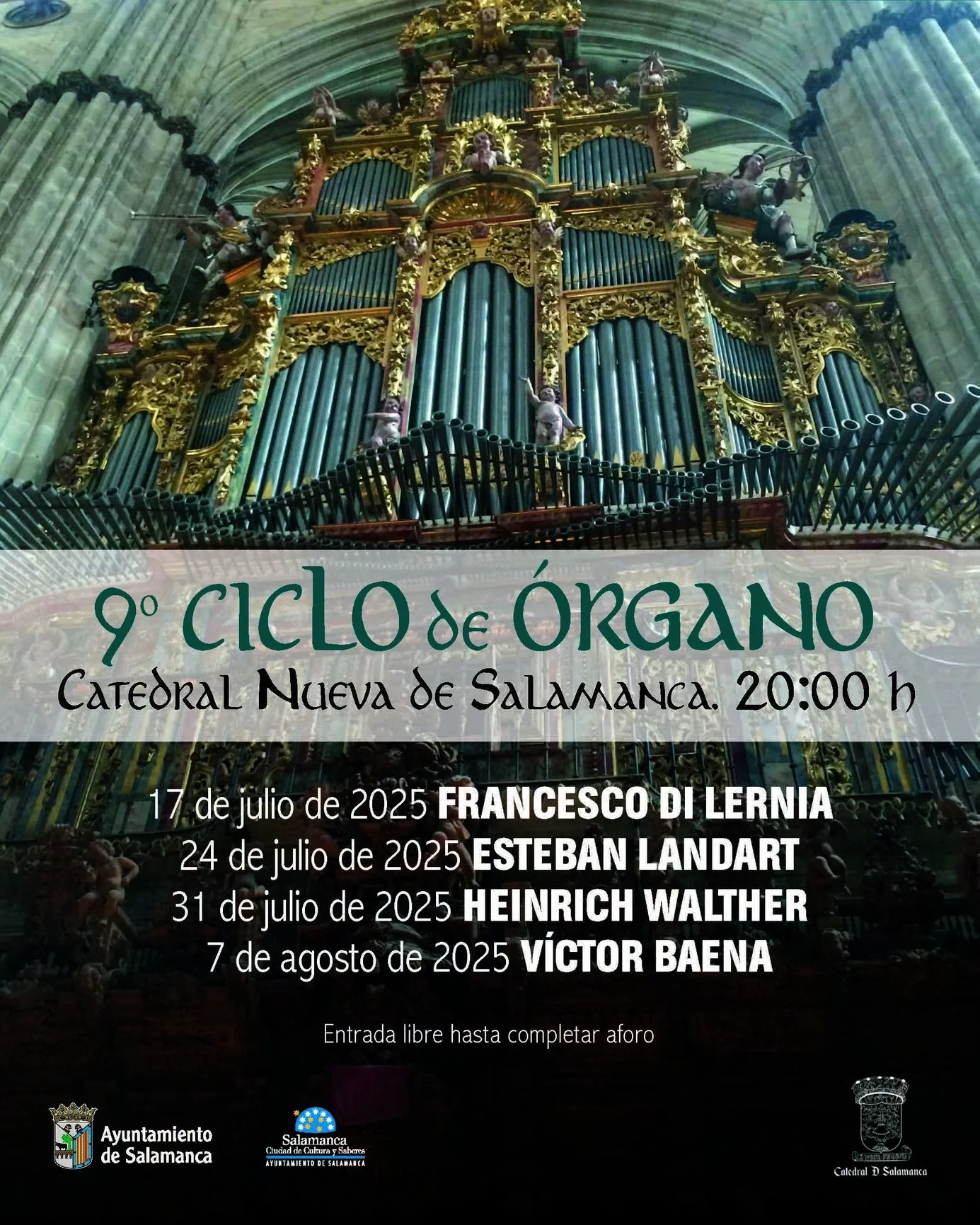 La Catedral Nueva acoge el IX Ciclo de Órgano con intérpretes de renombre internacional