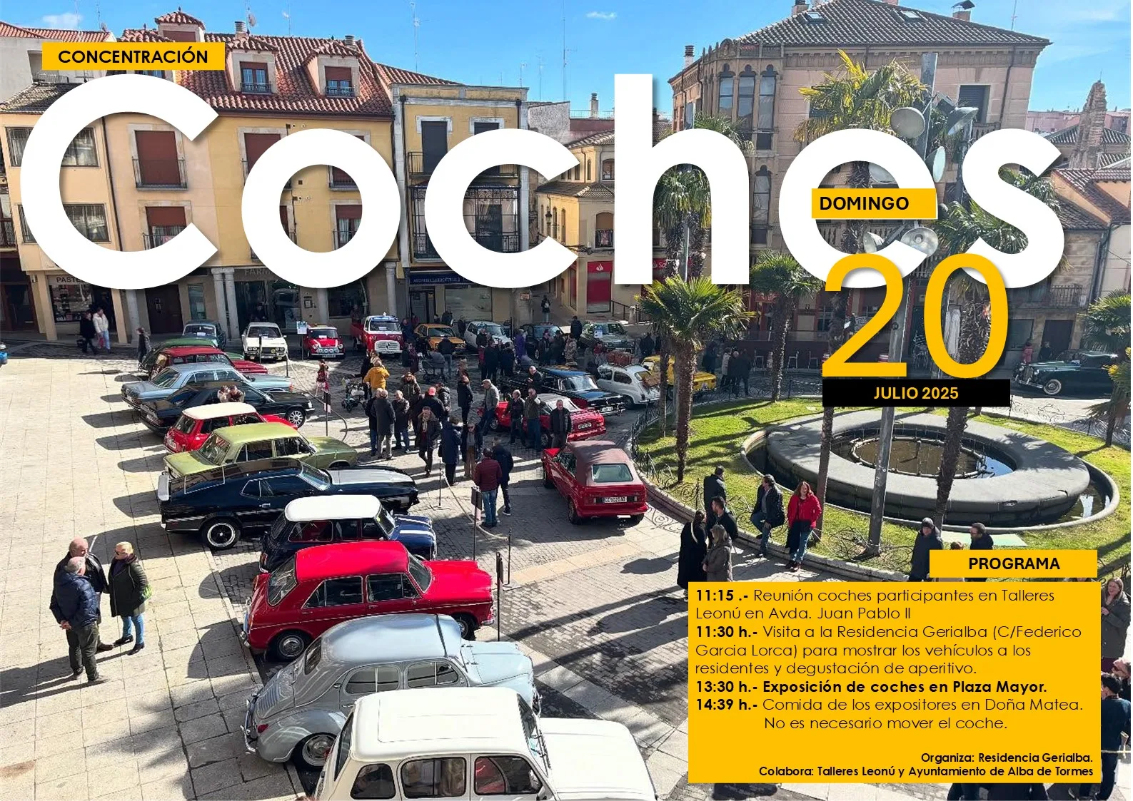 Los amantes del motor se dan cita en la Plaza Mayor de Alba de Tormes este domingo