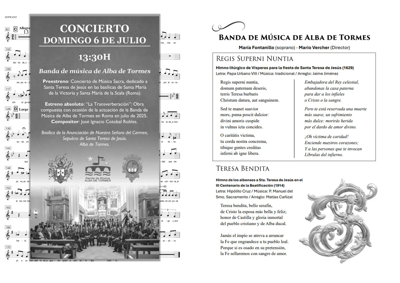 Alba de Tormes vive un domingo musical con el preestreno de ‘La Transverberación’ en la Basílica de la Anunciación