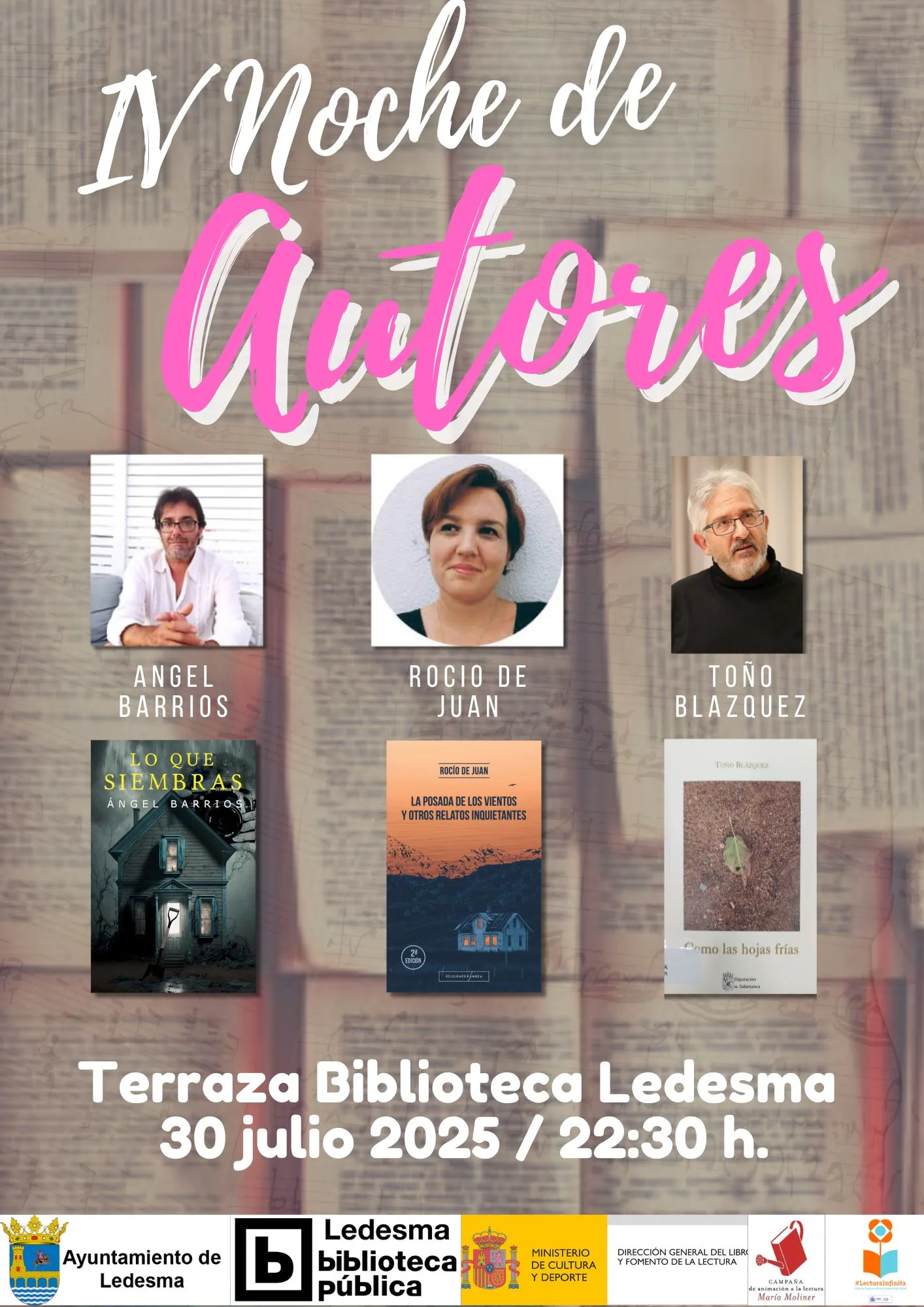La IV Noche de Autores reúne talento literario en la Biblioteca de Ledesma