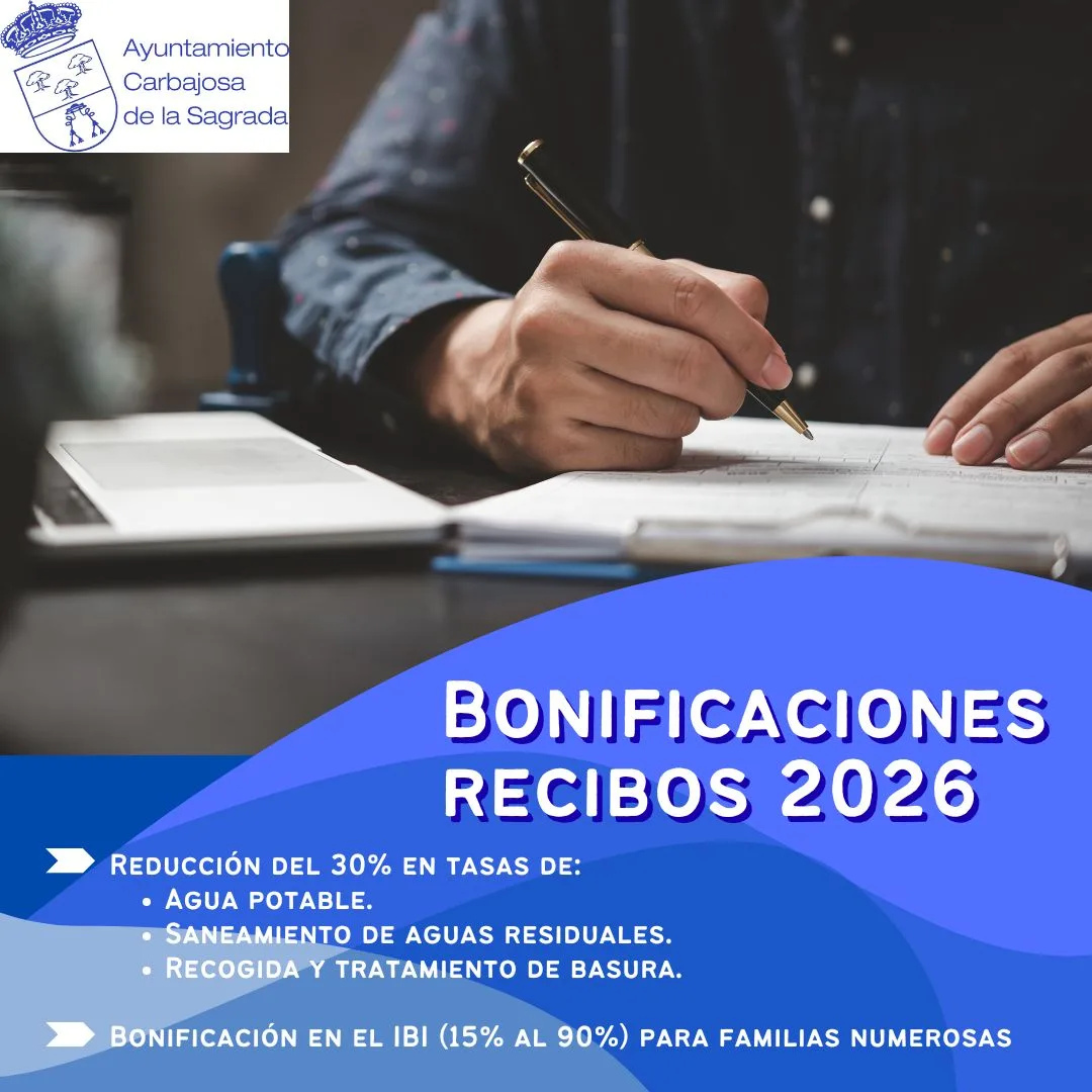 Carbajosa de la Sagrada ofrece bonificaciones en tasas y el IBI para 2026
