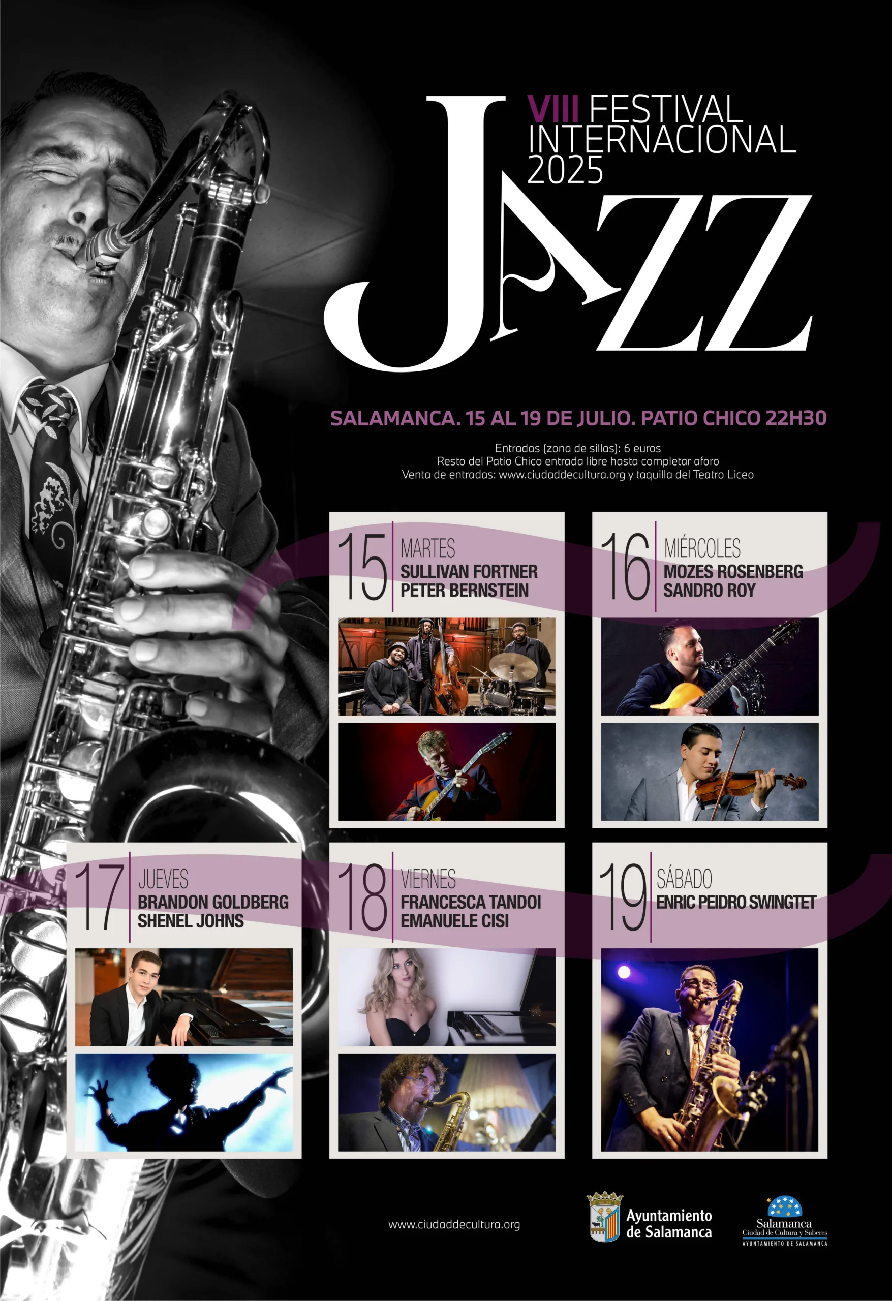 El Patio Chico acoge del 15 al 19 de julio el VIII Festival Internacional de Jazz