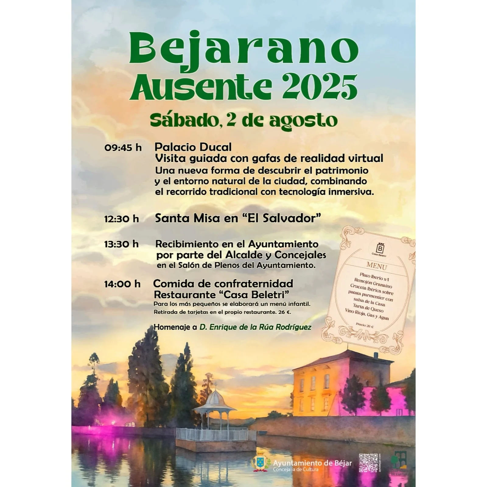 Béjar celebrará el Día del Bejarano Ausente el 2 de agosto con un programa especial de actividades