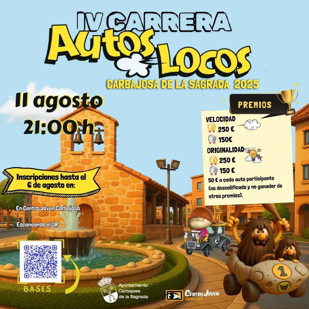 Abierto el plazo de inscripción para la IV Carrera de Autos Locos de Carbajosa de la Sagrada 2025