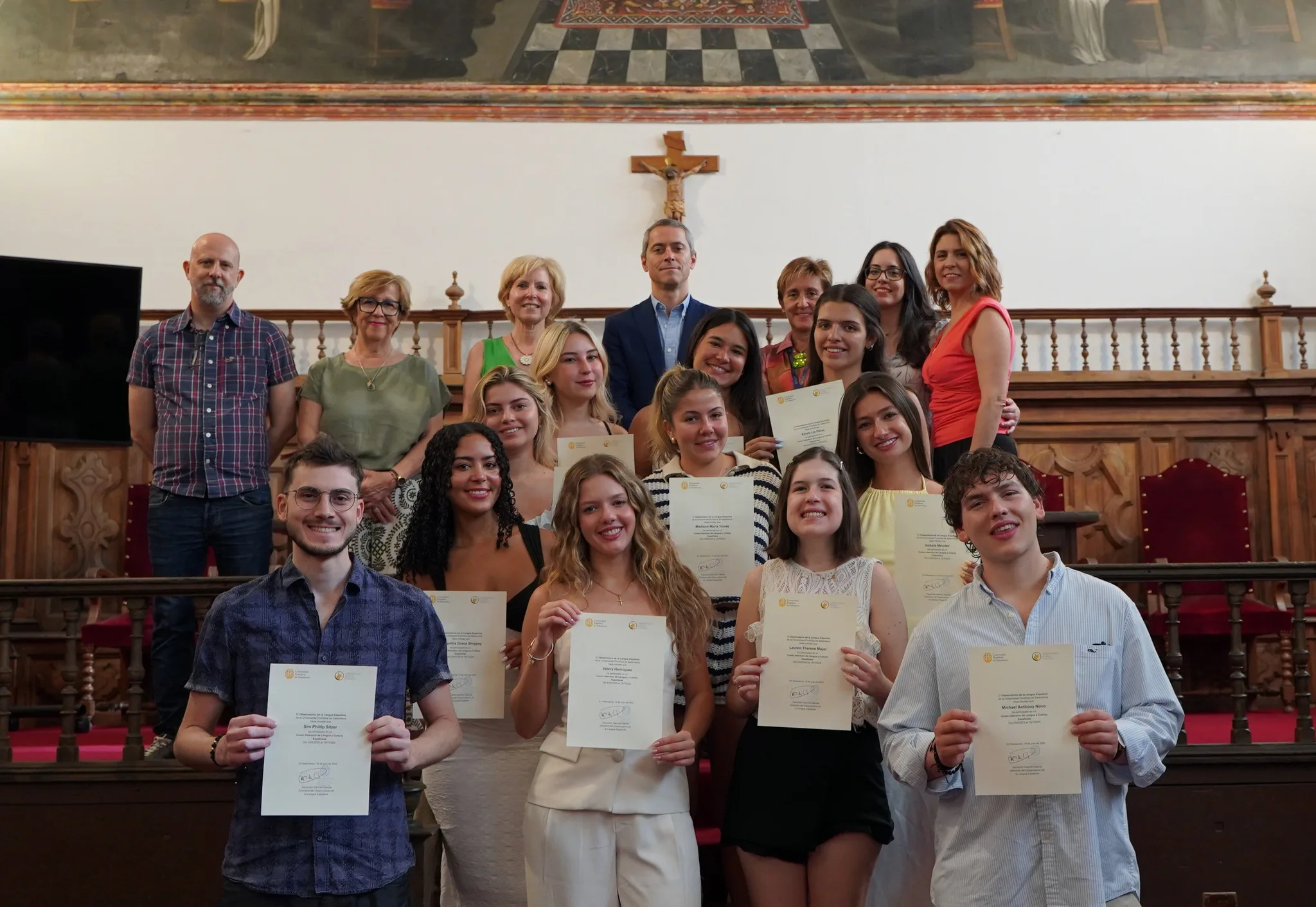 La Universidad Pontificia de Salamanca despide a los alumnos internacionales de lengua y cultura españolas