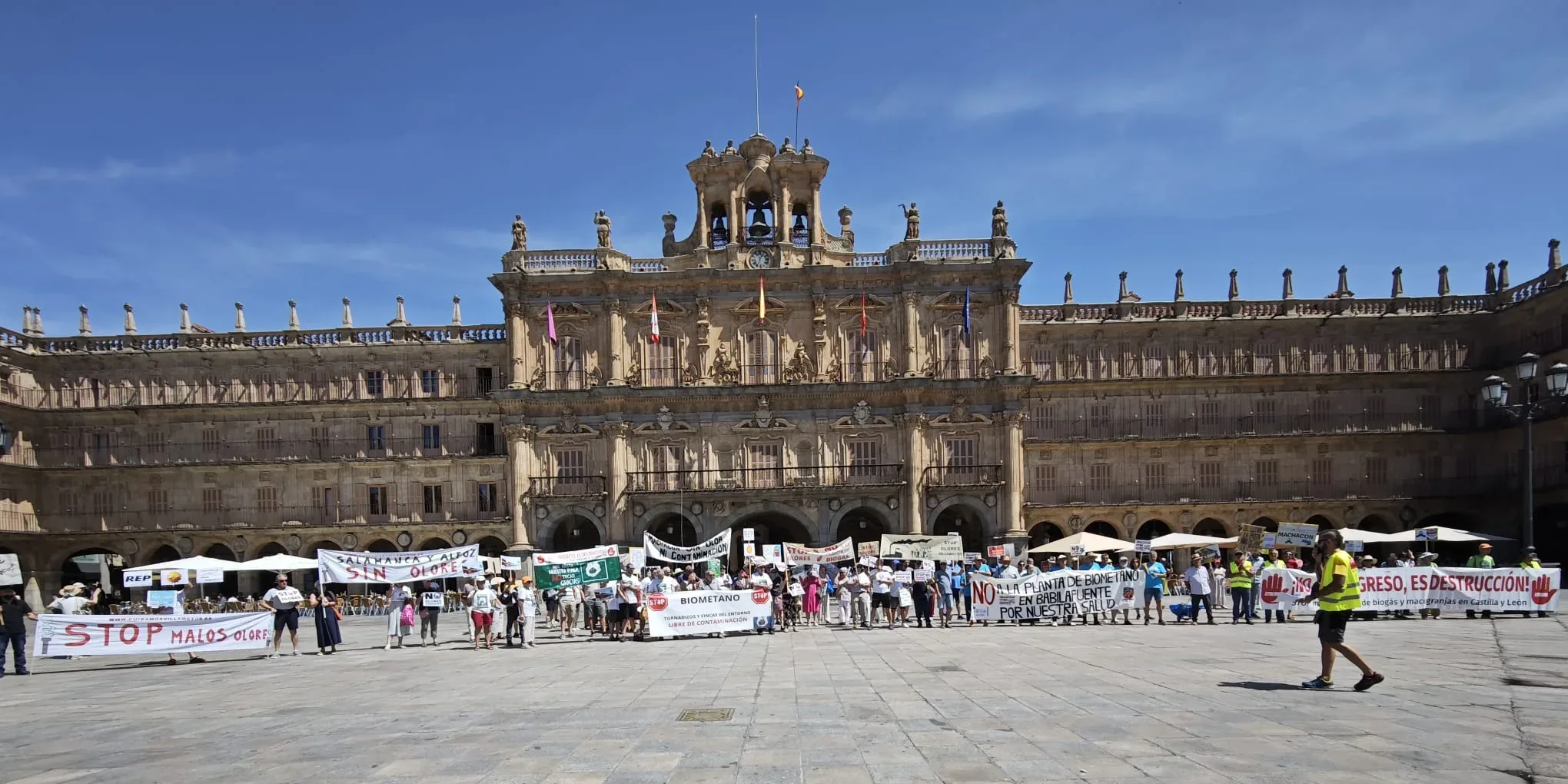 La plataforma 'Cuidamos Villamayor' se une a las de Babilafuente , Machacón y Tornadizos en una concentración ciudadana contra la ubicación de plantas de biogás, biometano e hidrógeno en las inmediaciones de estos núcleos de población