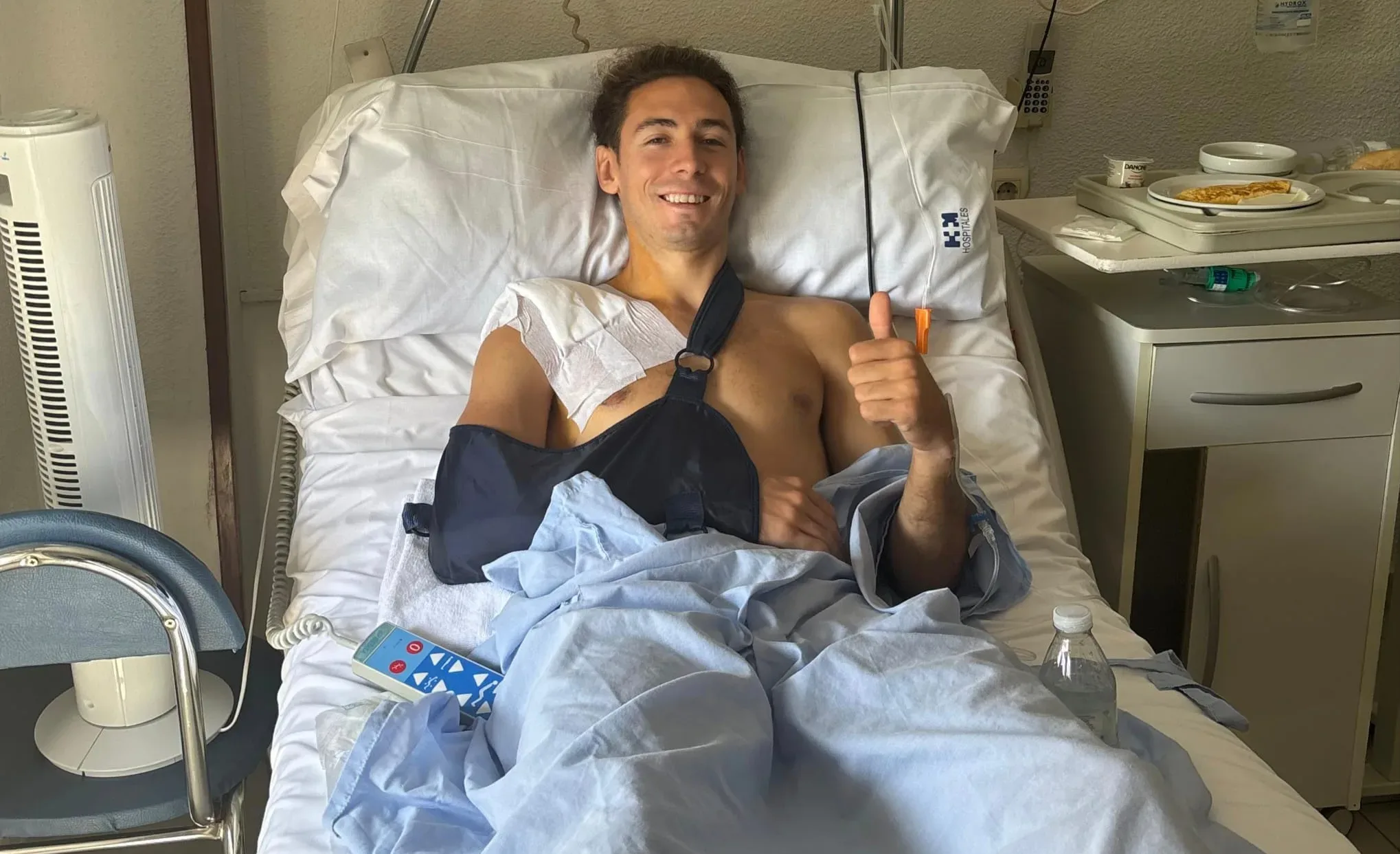 Aarón Piñán, operado con éxito de la lesión sufrida en el partido de Copa Federación