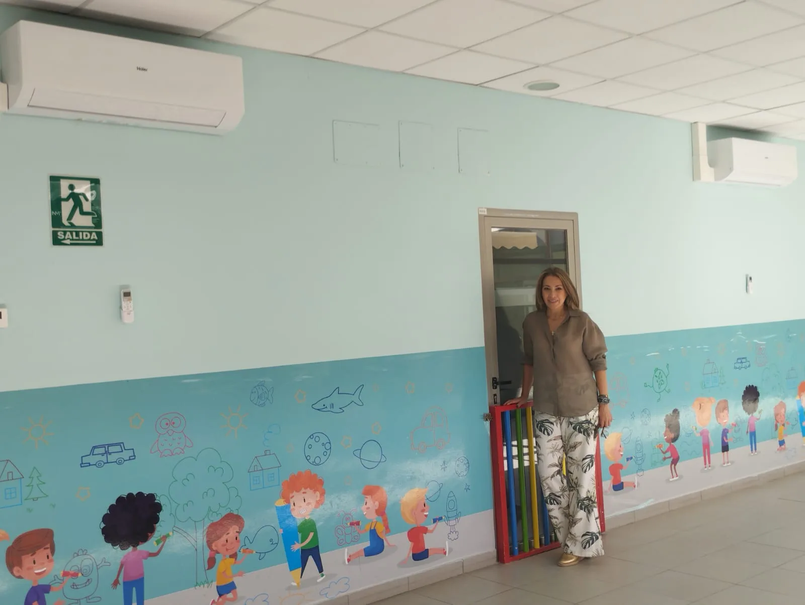 Santa Marta completa la climatización de la Escuela Infantil y renueva las paredes con pintura y vinilos decorativos