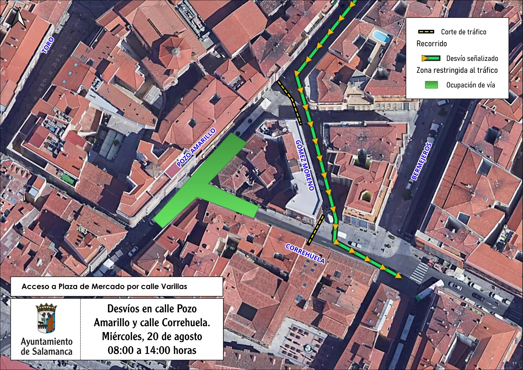 Salamanca anuncia cortes de tráfico por obras y grúas móviles el miércoles 20 de agosto