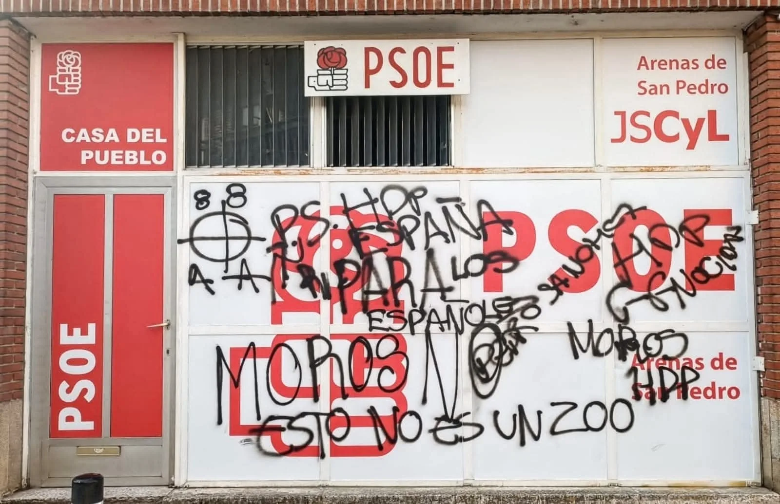 La Casa del Pueblo del PSOE en Arenas de San Pedro sufre un ataque vandálico