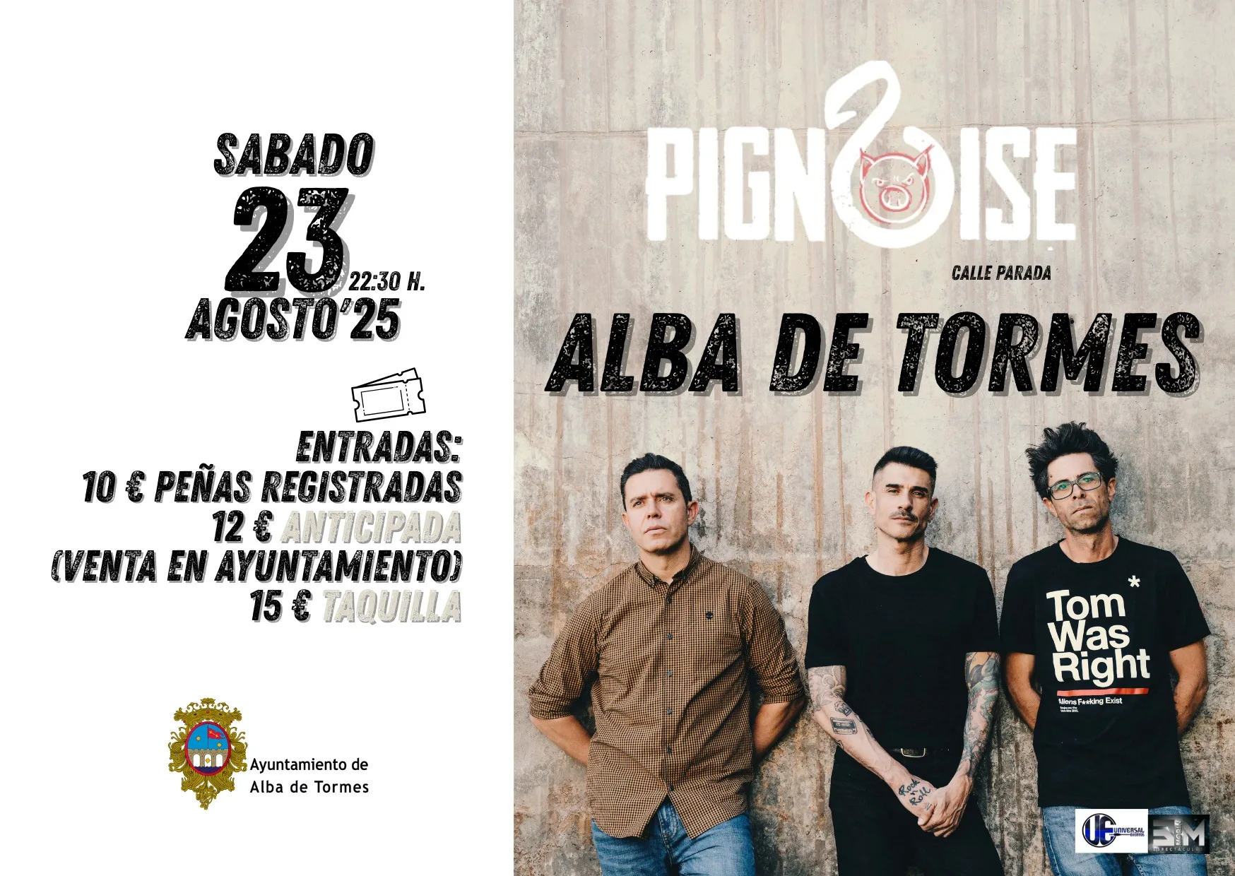 Pignoise hará vibrar Alba de Tormes el próximo 23 de agosto