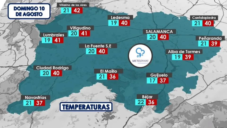 Salamanca afronta este domingo el día más intenso de la ola de calor