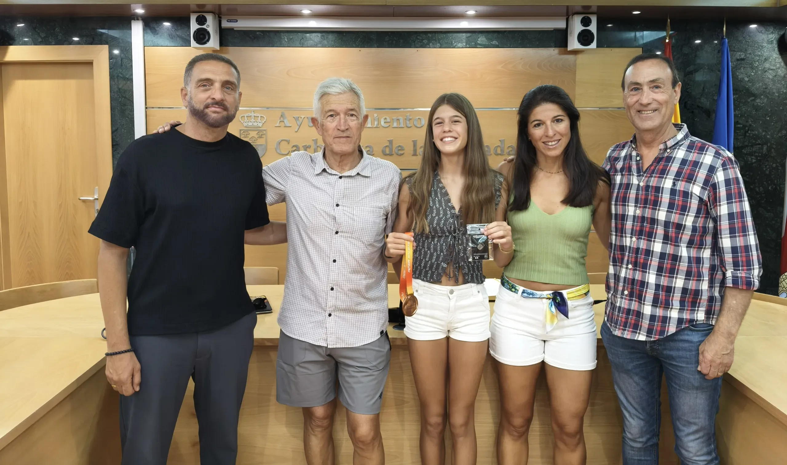 Recibimiento a la joven promesa del atletismo Helena García Quevedo