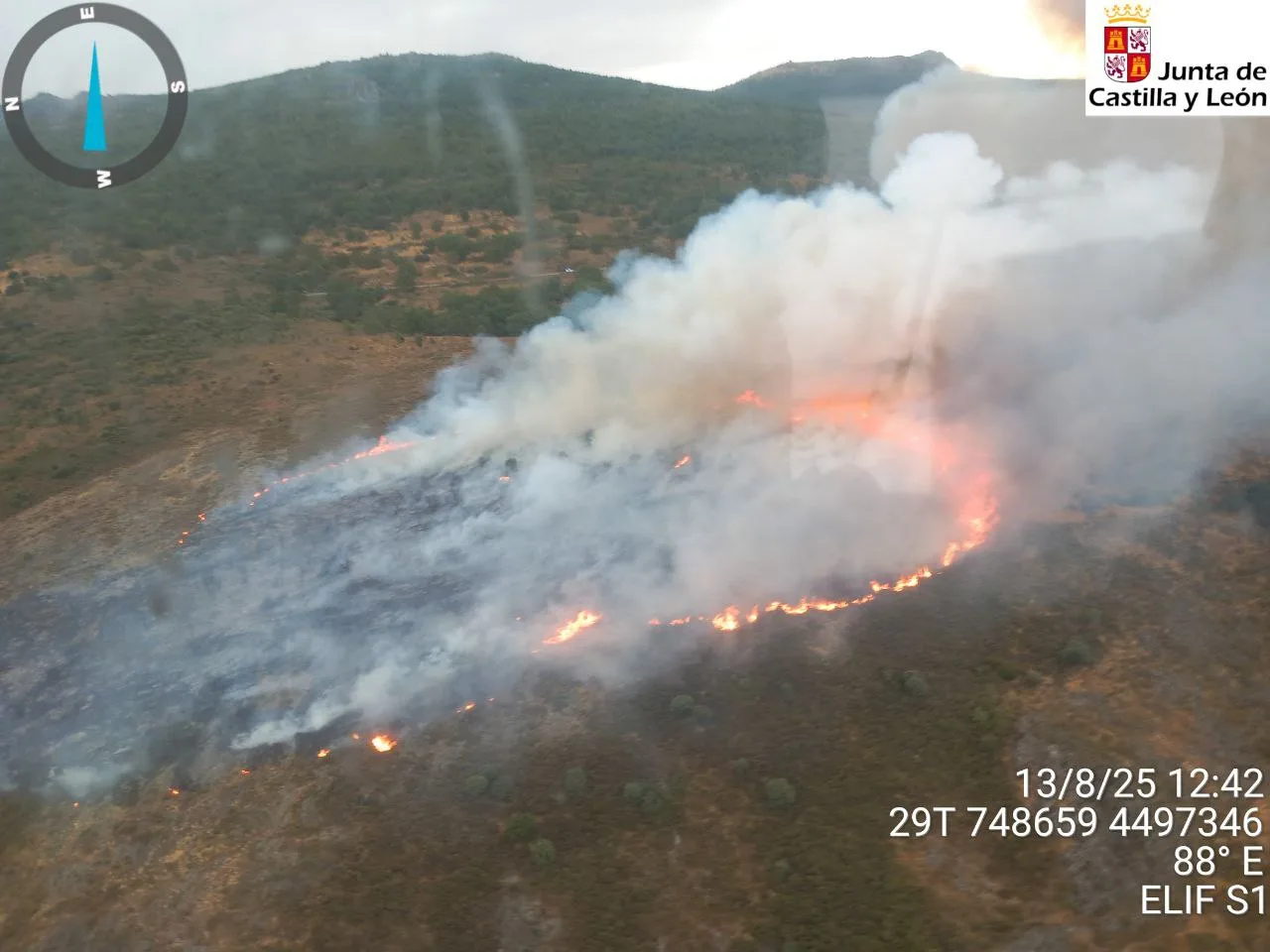 Un incendio activo y seis controlados en la provincia
