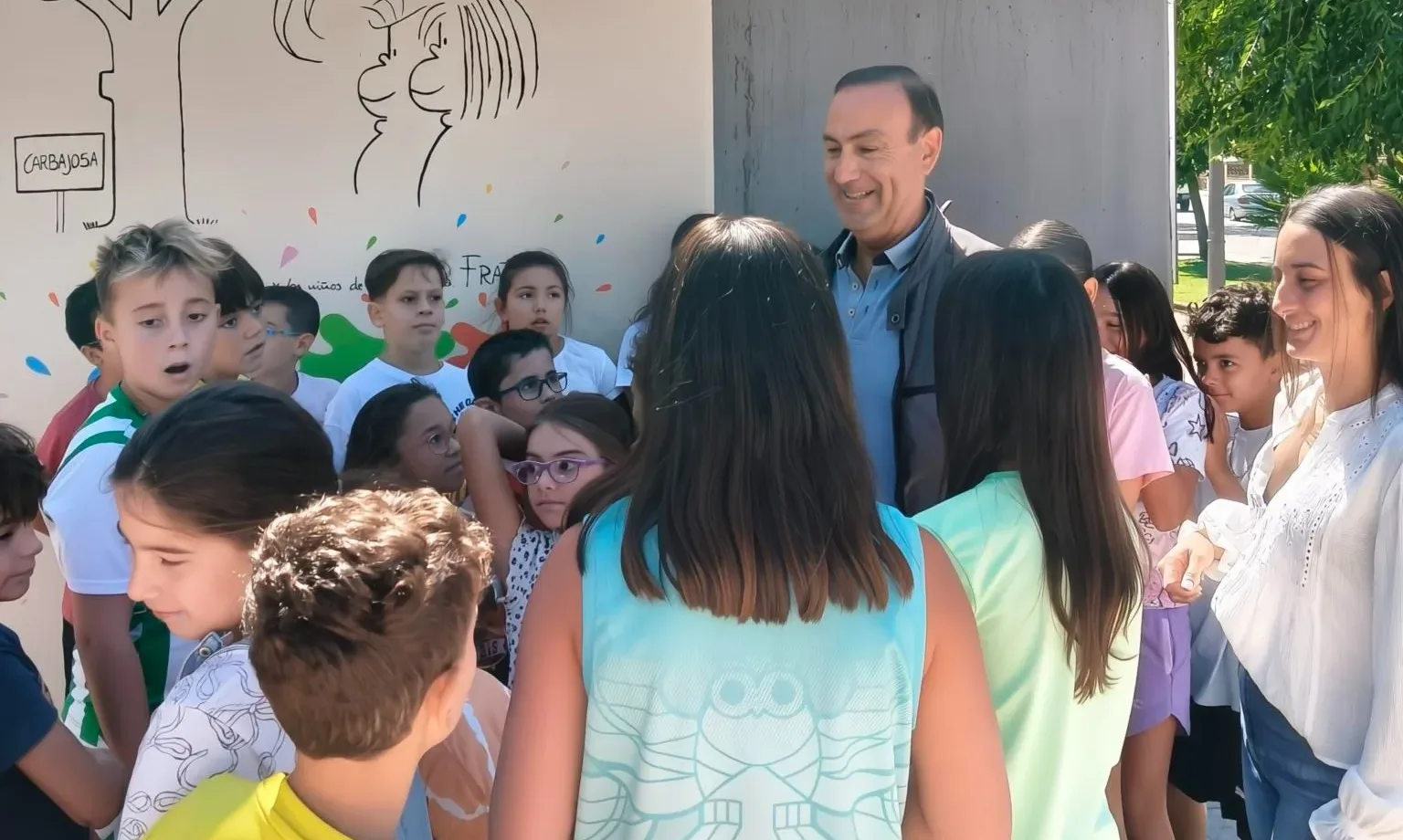 Inaugurado el nuevo mural de La Ciudad de las Niñas y los Niños en Carbajosa
