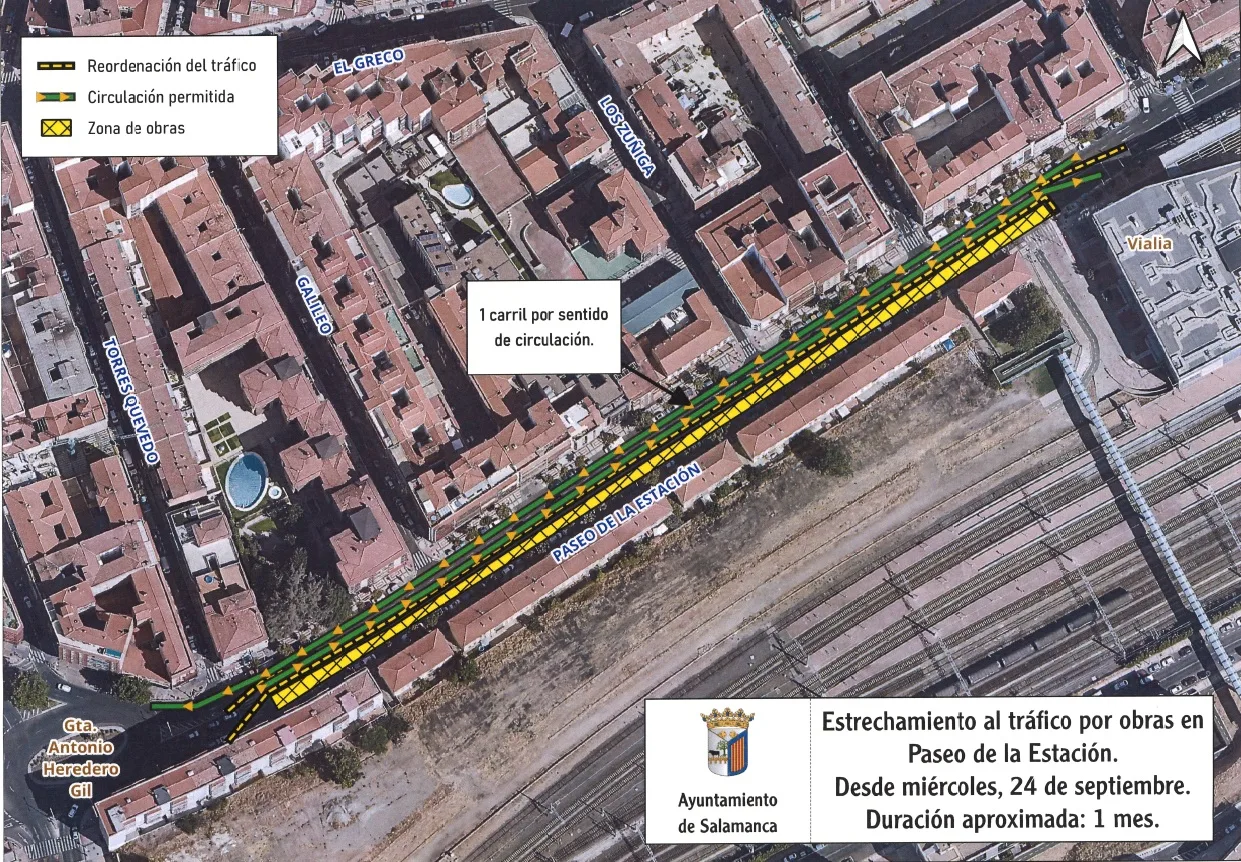 Inicio de las obras de renovación del abastecimiento en el paseo de la Estación
