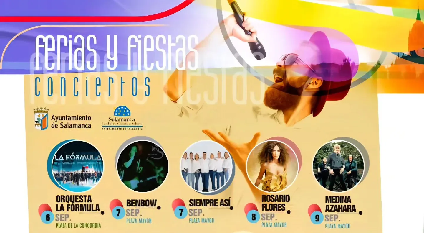 Europe, Rosario y José Mercé encabezan los conciertos de las Fiestas de Salamanca 2025