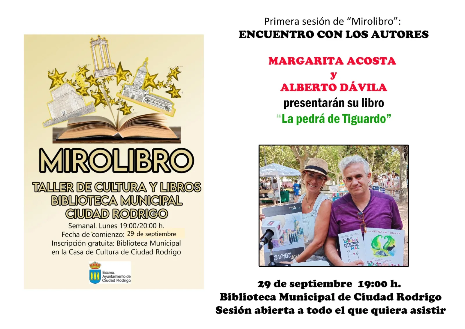 Ciudad Rodrigo inaugura una nueva edición de “Mirolibro” con un encuentro con autores