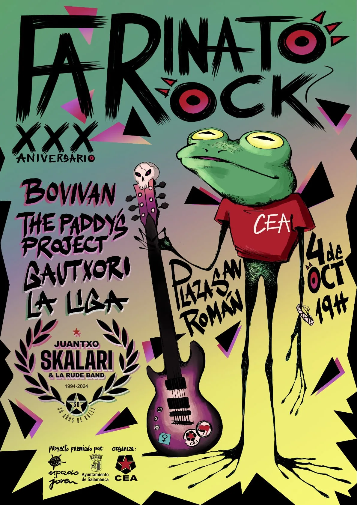 30º Aniversario: La Plaza San Román acoge el 4 de octubre el Farinato Rock, el festival con más solera en la provincia y una alternativa al modelo de ocio consumista